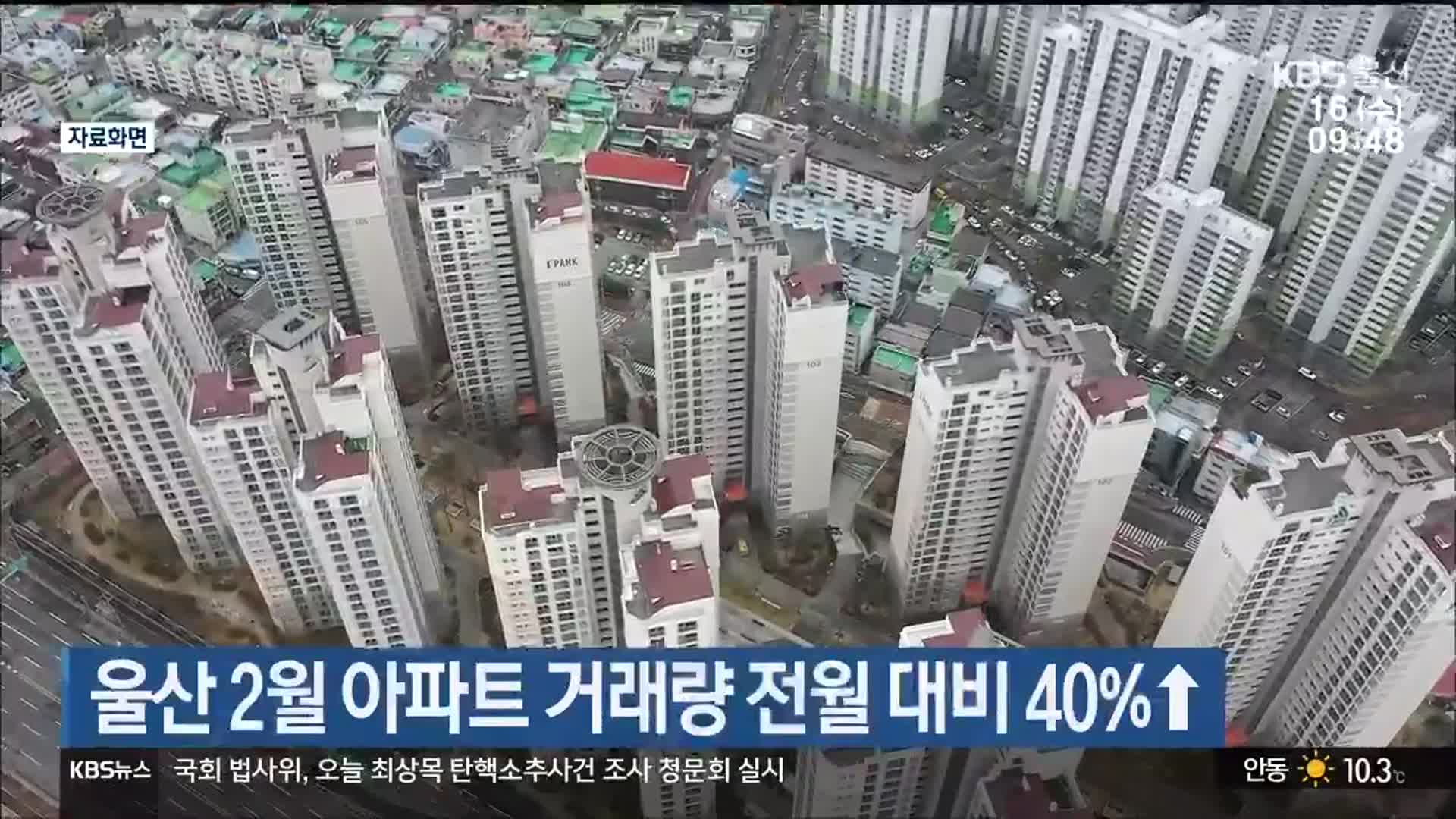 울산 2월 아파트 거래량 전월 대비 40%↑