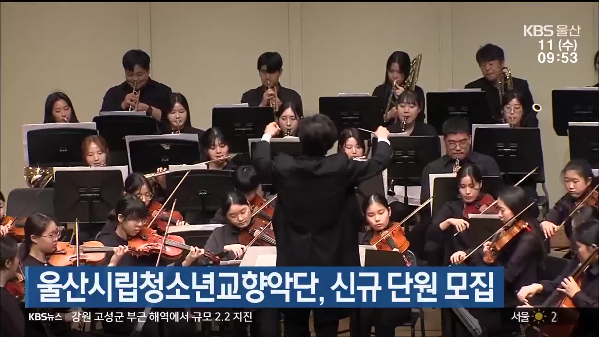 울산시립청소년교향악단, 신규 단원 모집