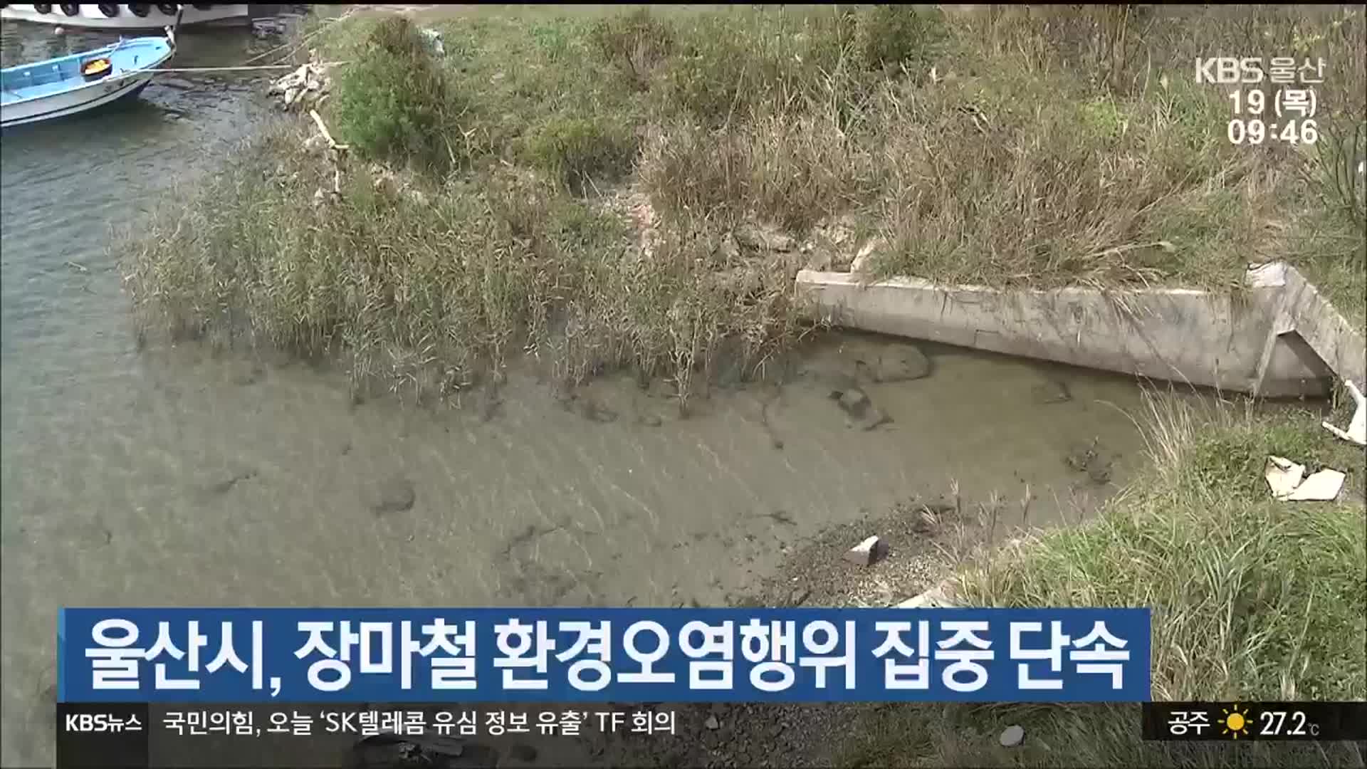 울산시, 장마철 환경오염행위 집중 단속