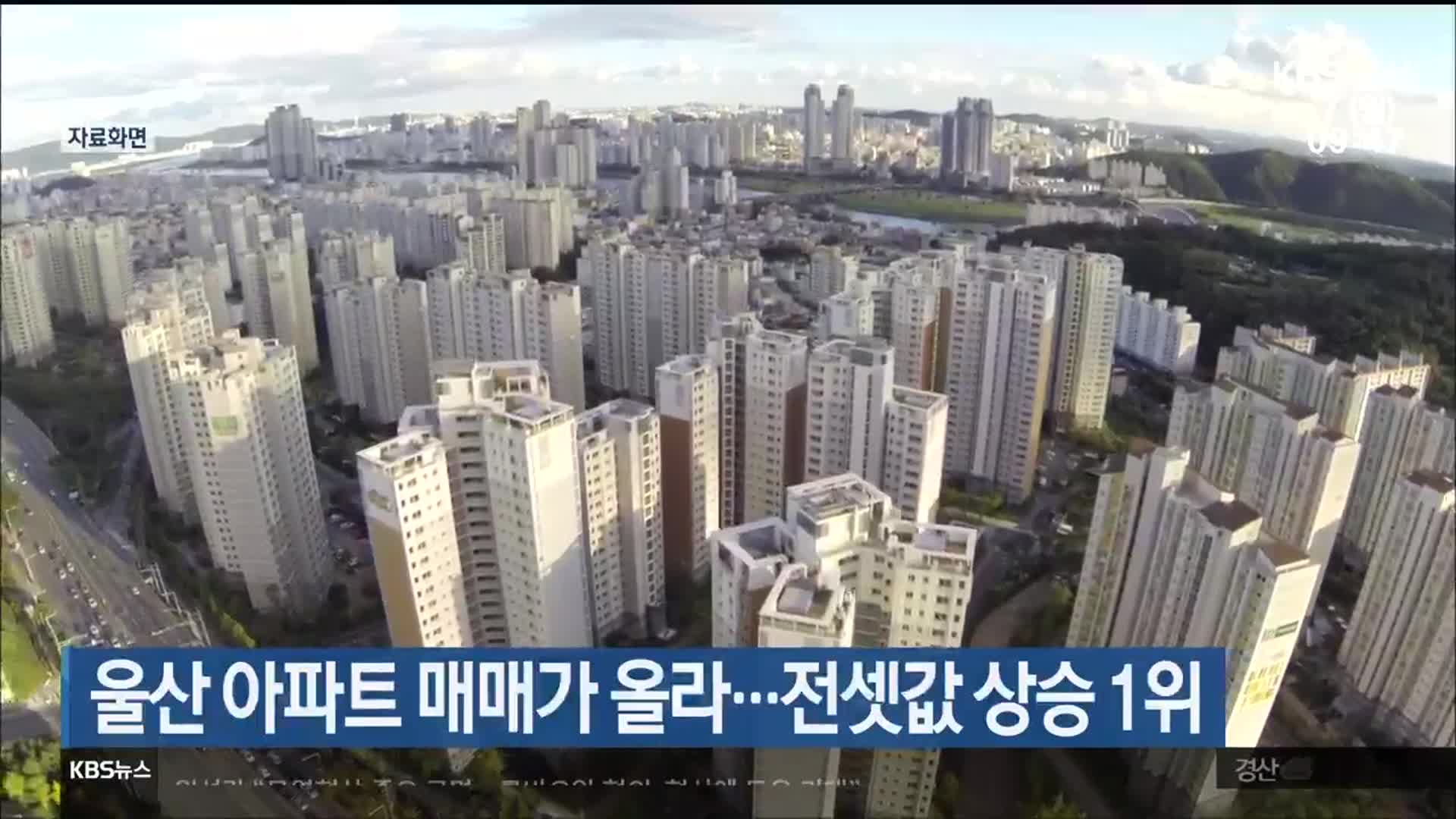 울산 아파트 매매가 올라…전셋값 상승 1위