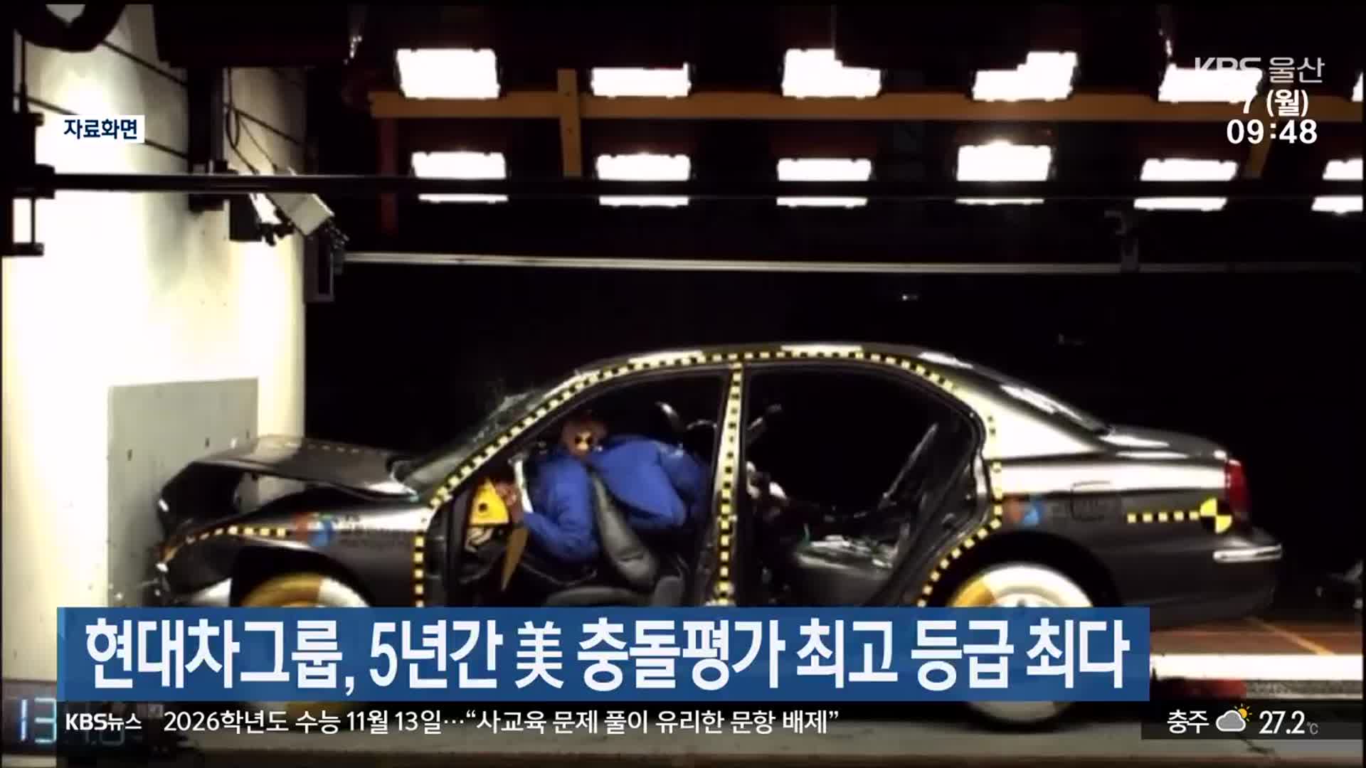 현대차그룹, 5년간 美 충돌평가 최고 등급 최다