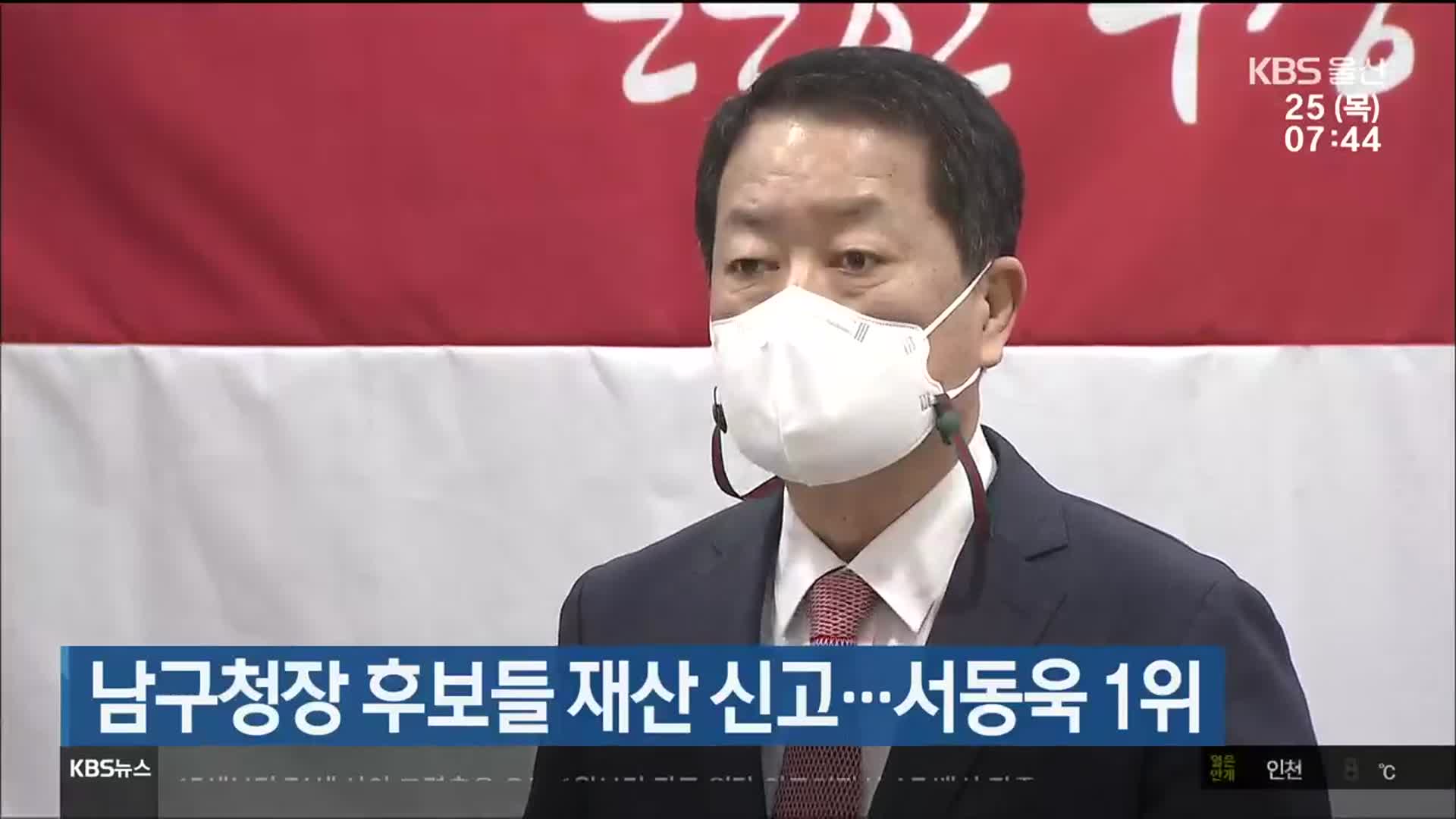 울산 남구청장 후보들 재산 신고…서동욱 1위