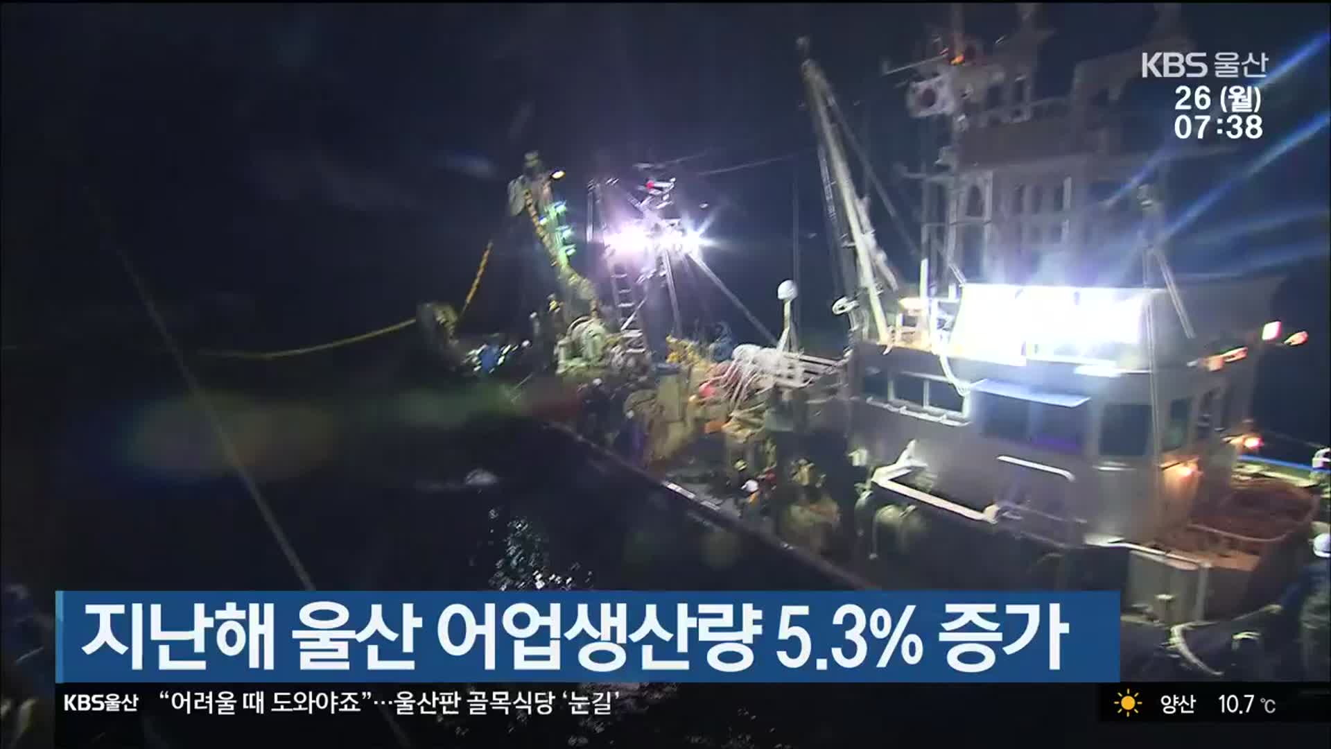 지난해 울산 어업생산량 5.3% 증가
