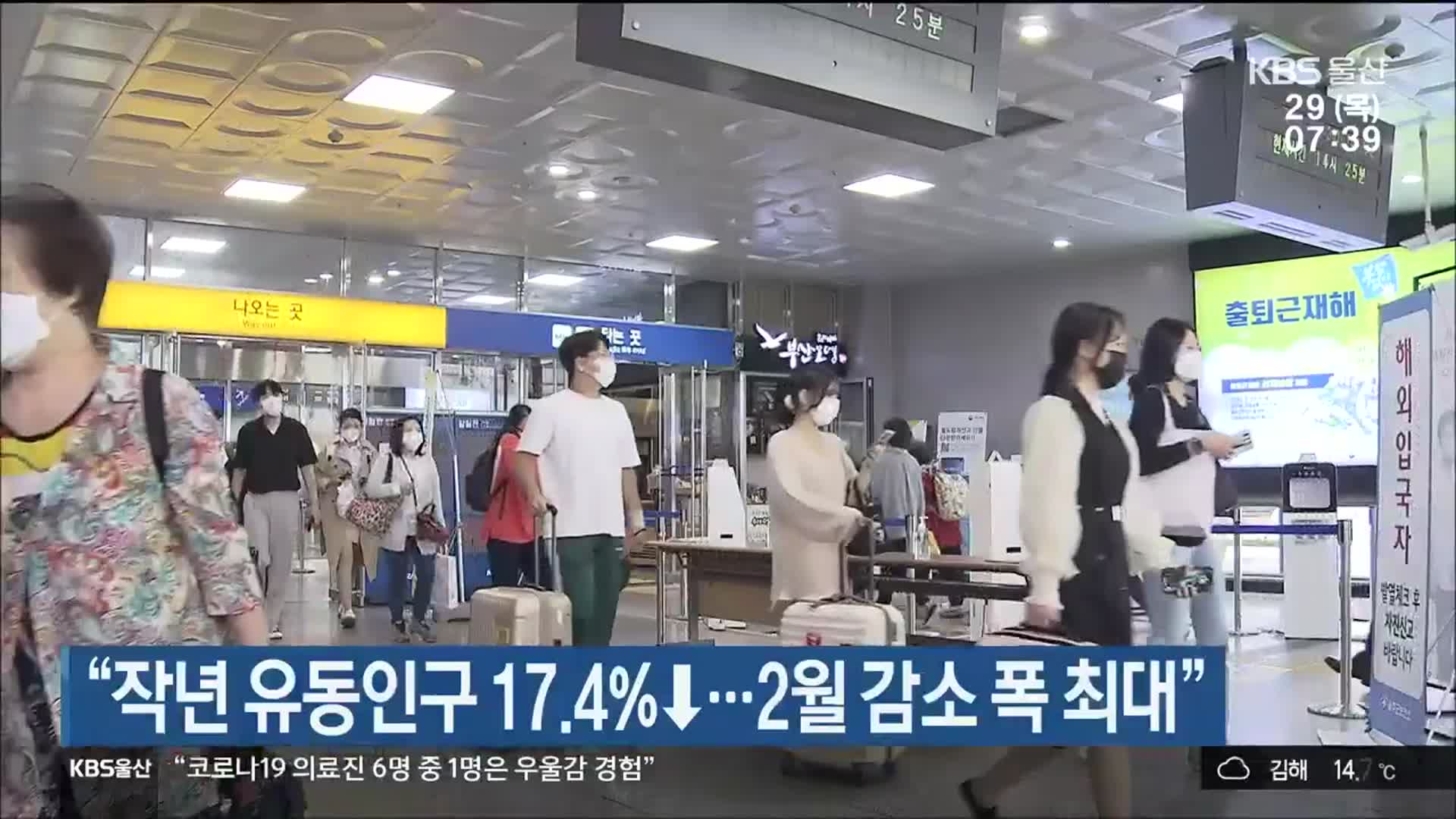 울산 “작년 유동인구 17.4%↓…2월 감소 폭 최대”