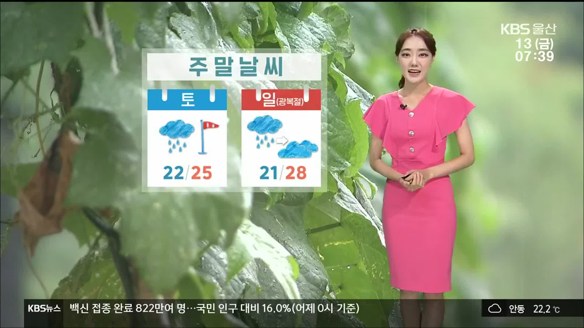 [날씨] 울산, 오전부터 산발적 비…예상강수량 20~60㎜