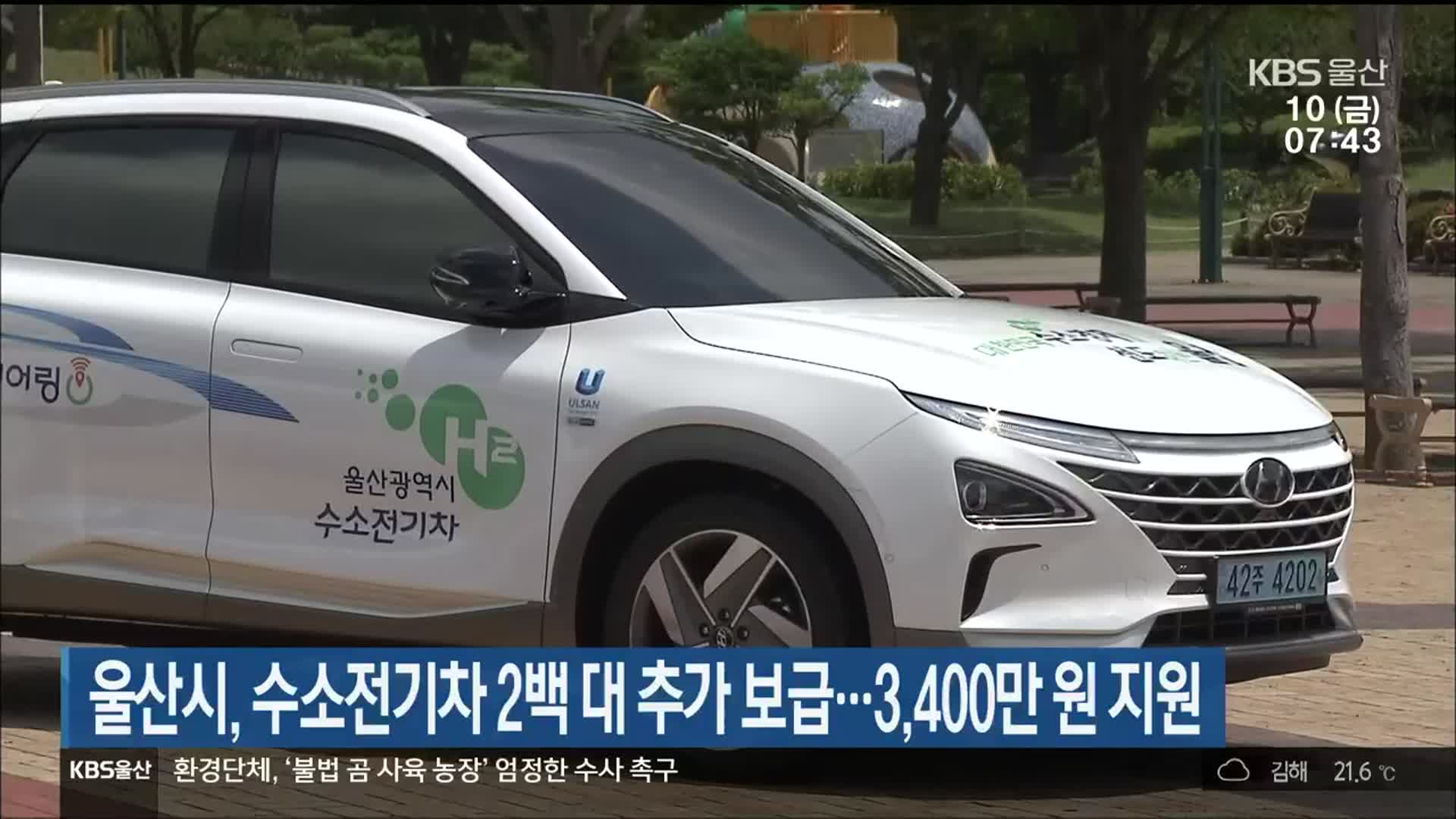 울산시, 수소전기차 2백 대 추가 보급…3,400만 원 지원