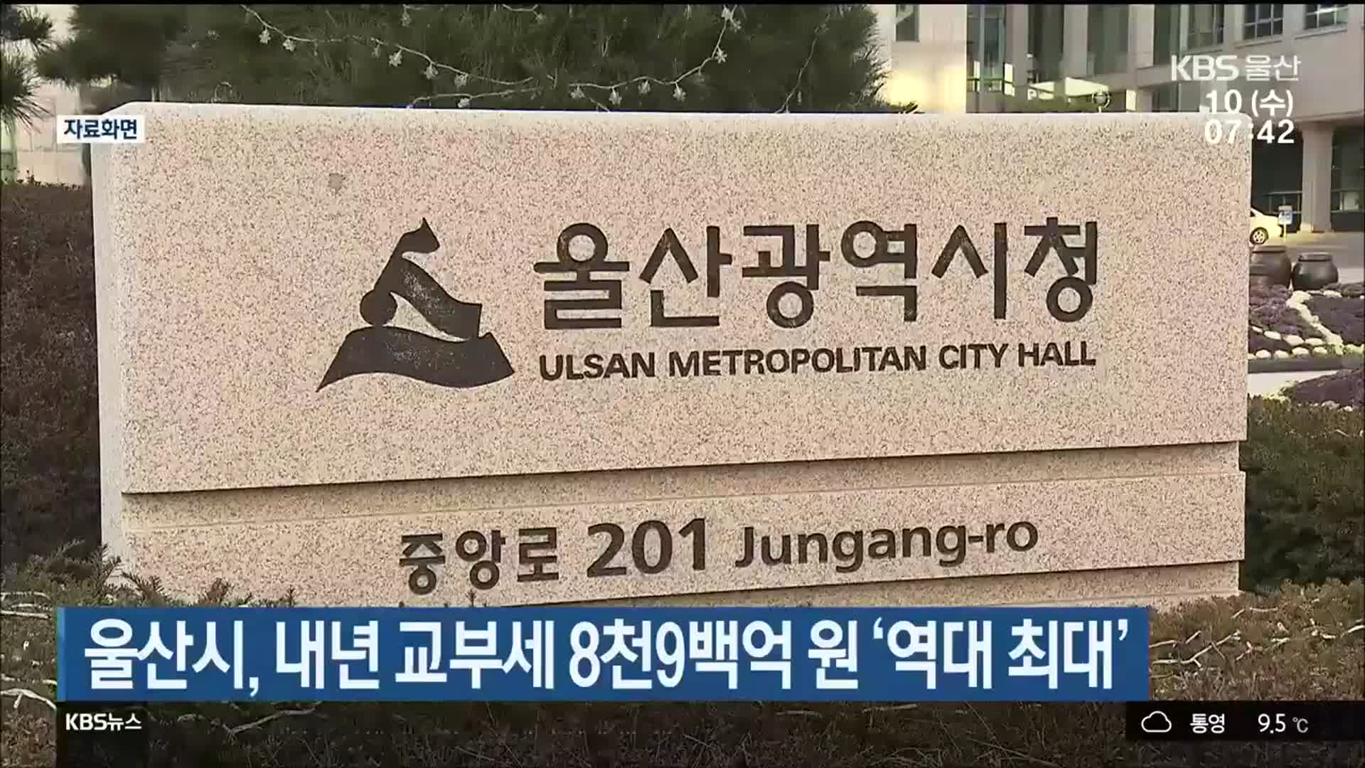 울산시, 내년 교부세 8천9백억 원 ‘역대 최대’