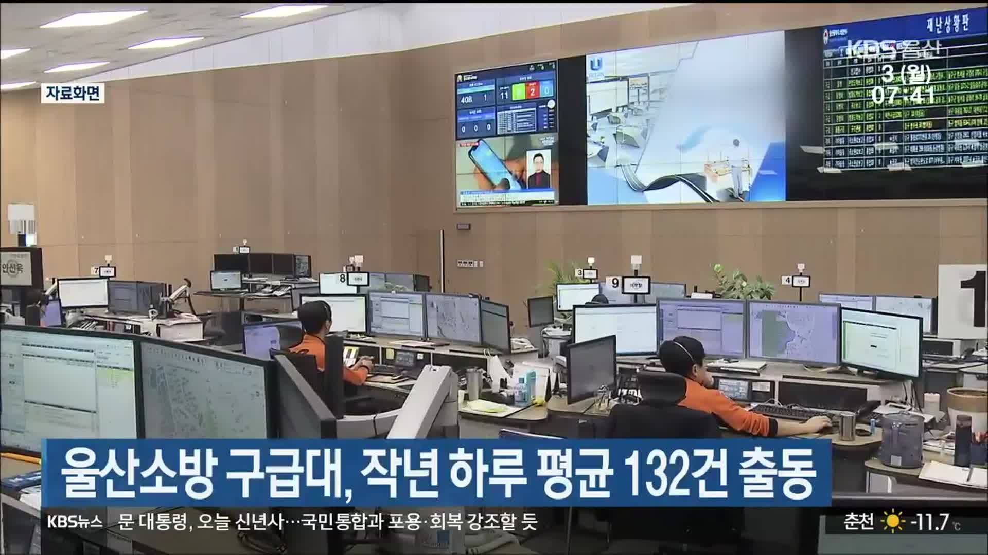울산소방 구급대, 작년 하루 평균 132건 출동
