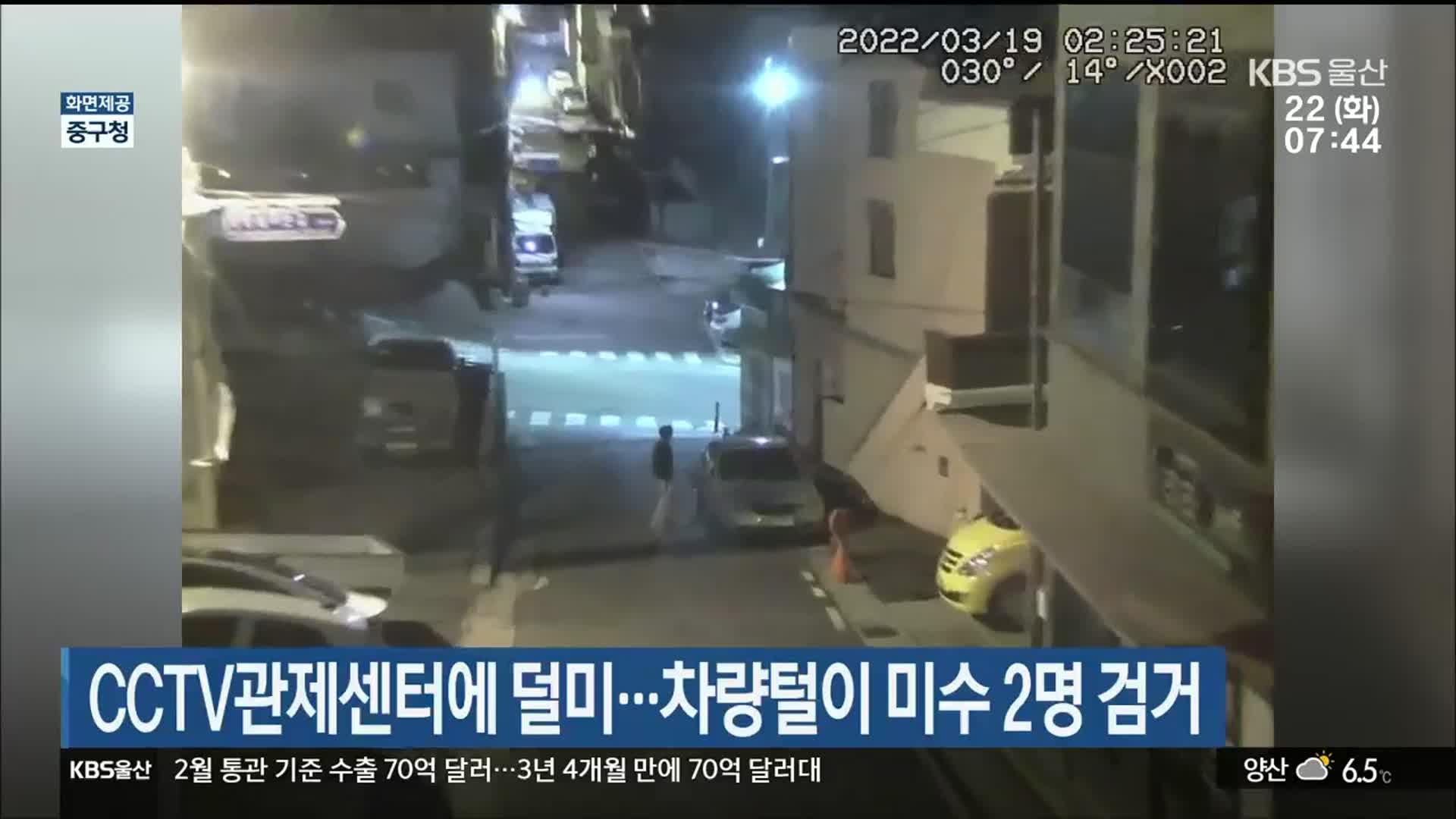 CCTV관제센터에 덜미…차량털이 미수 2명 검거