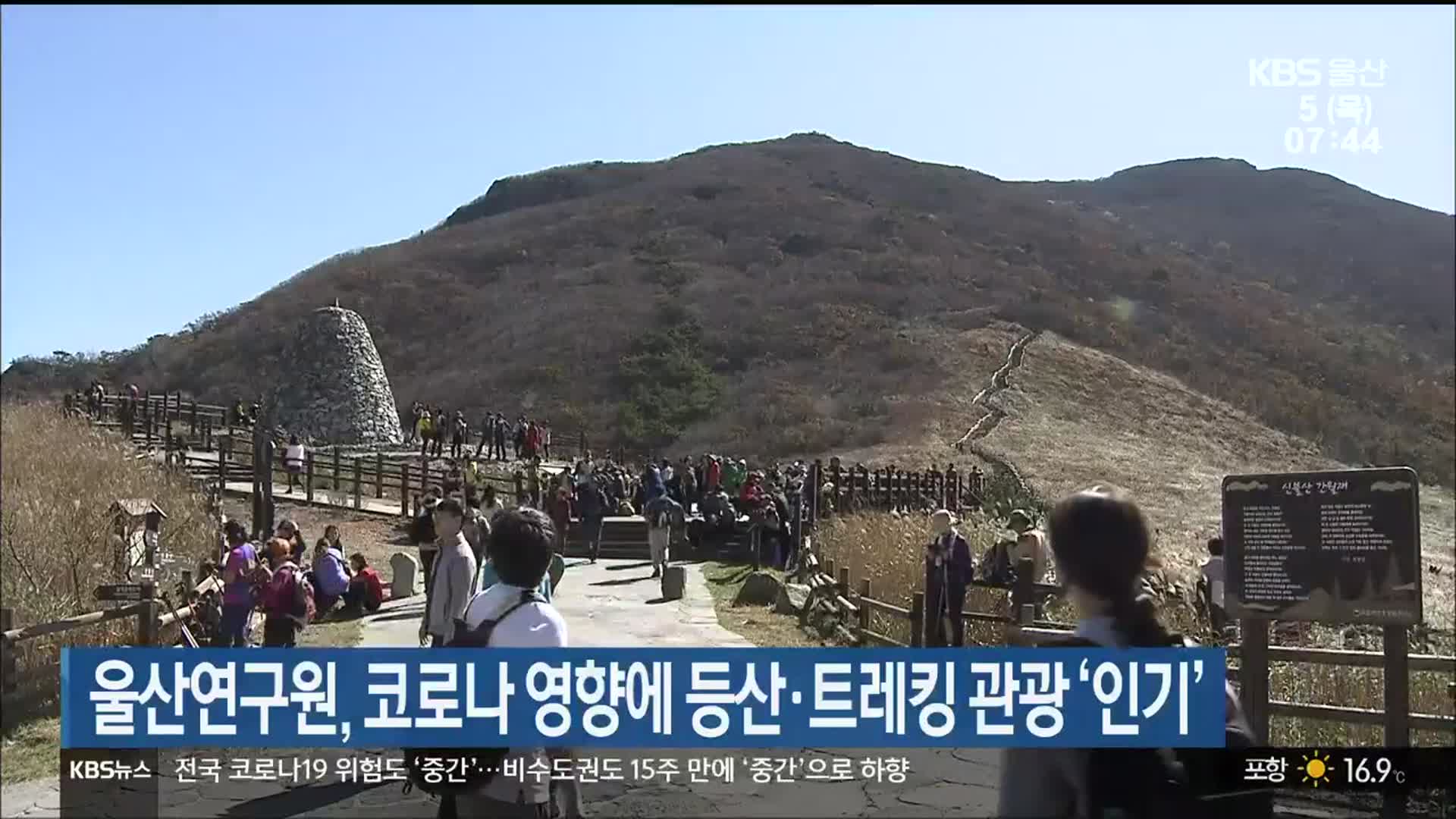 울산연구원, 코로나19 영향에 등산·트레킹 관광 ‘인기’