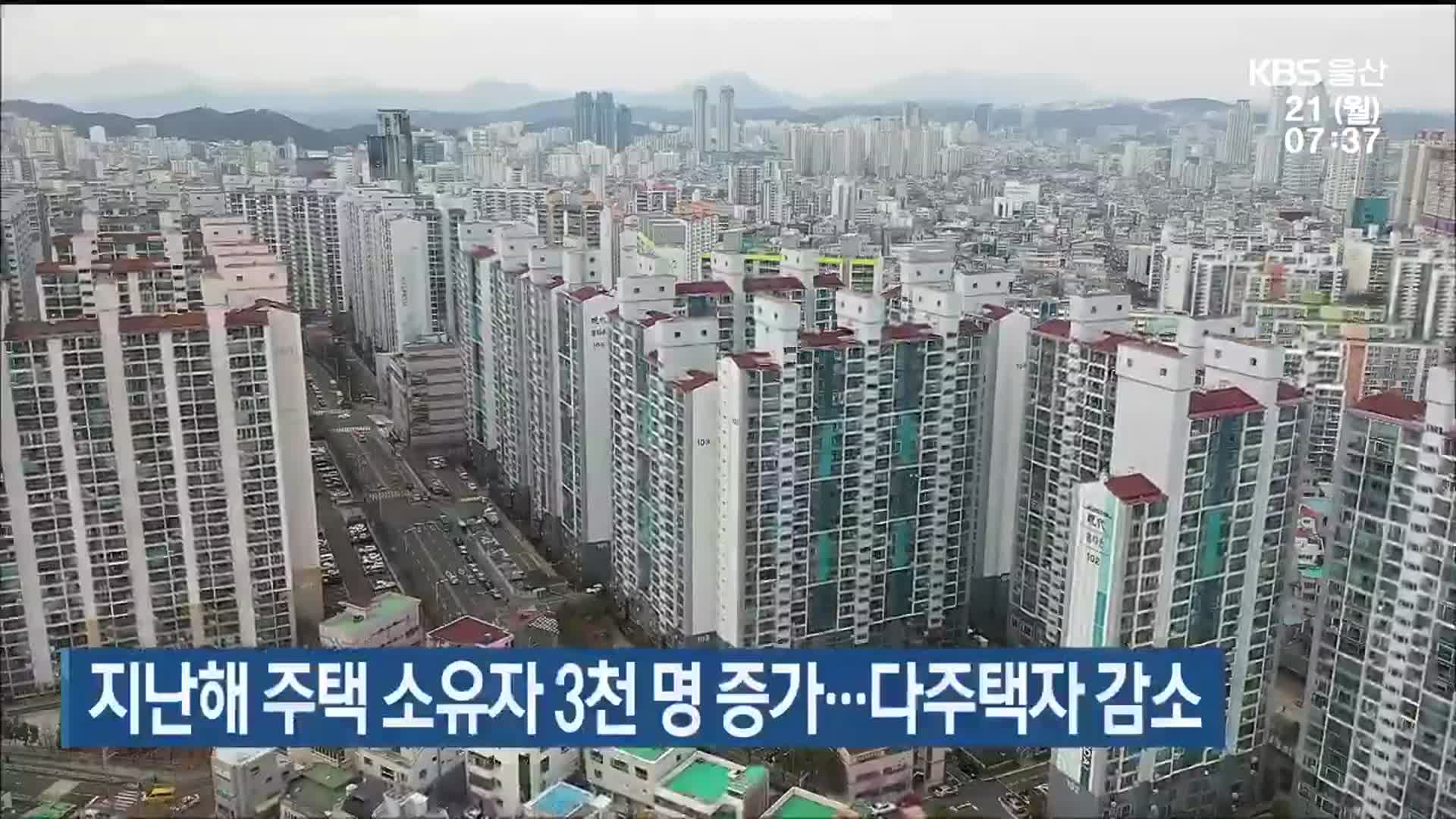 울산 지난해 주택 소유자 3천 명 증가…다주택자 감소