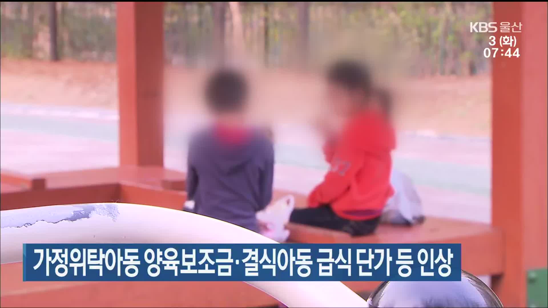 가정위탁아동 양육보조금·결식아동 급식 단가 등 인상