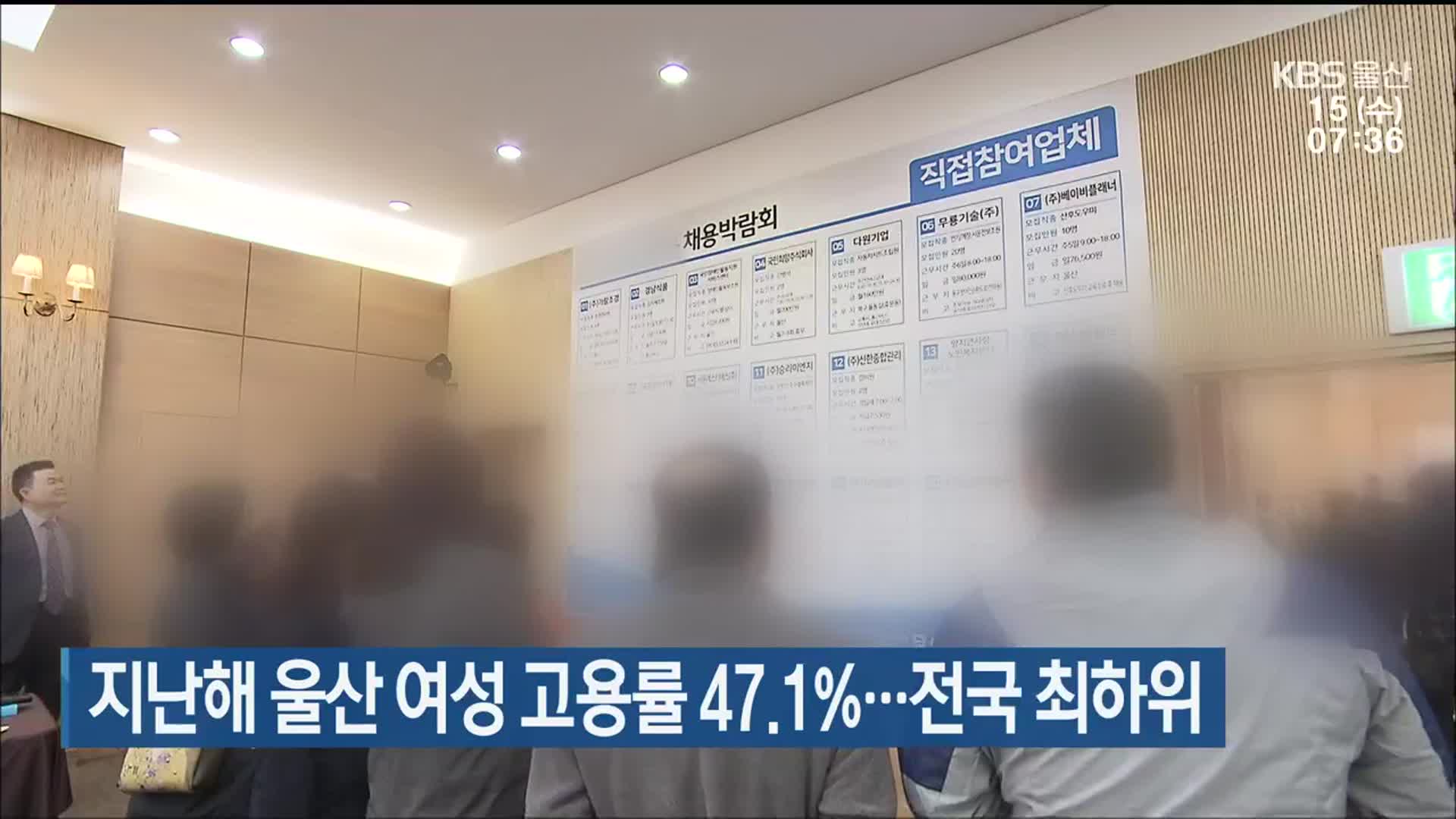 지난해 울산 여성 고용률 47.1%…전국 최하위