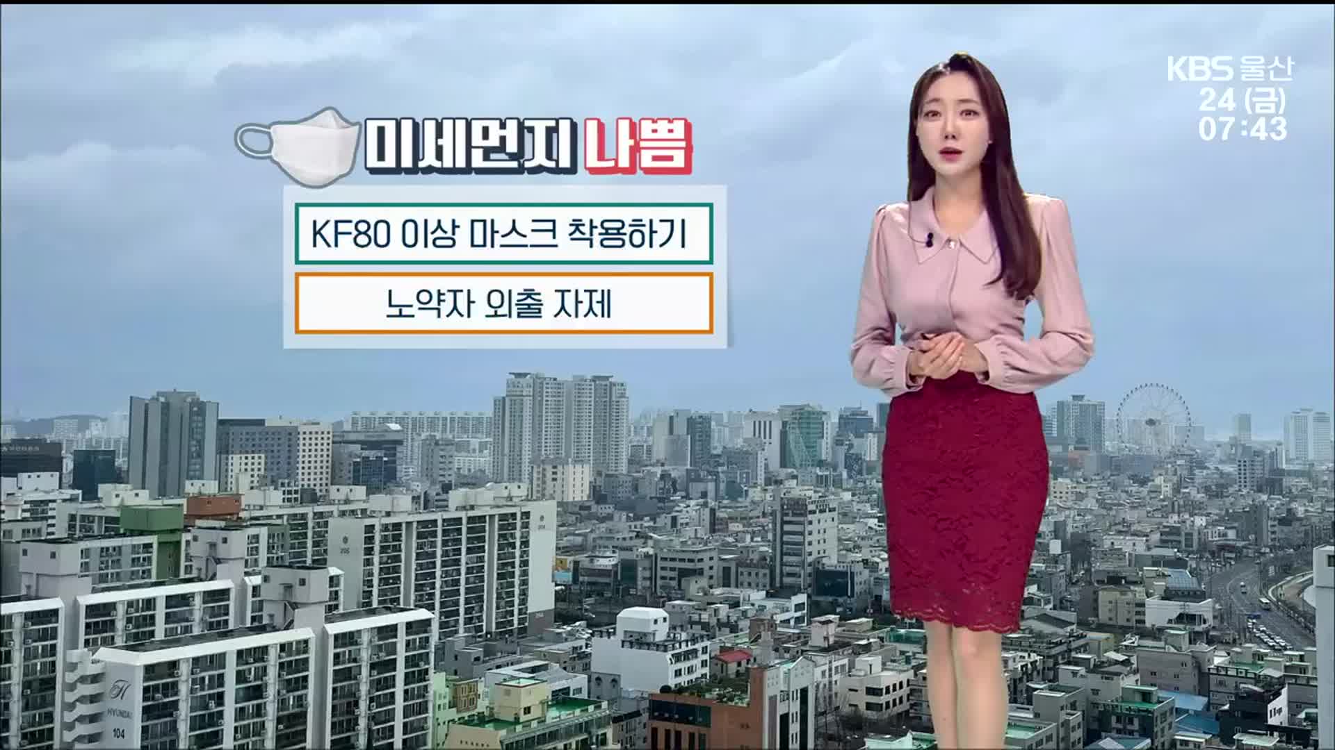 [날씨] 울산 미세먼지 ‘나쁨’…노약자 외출 자제