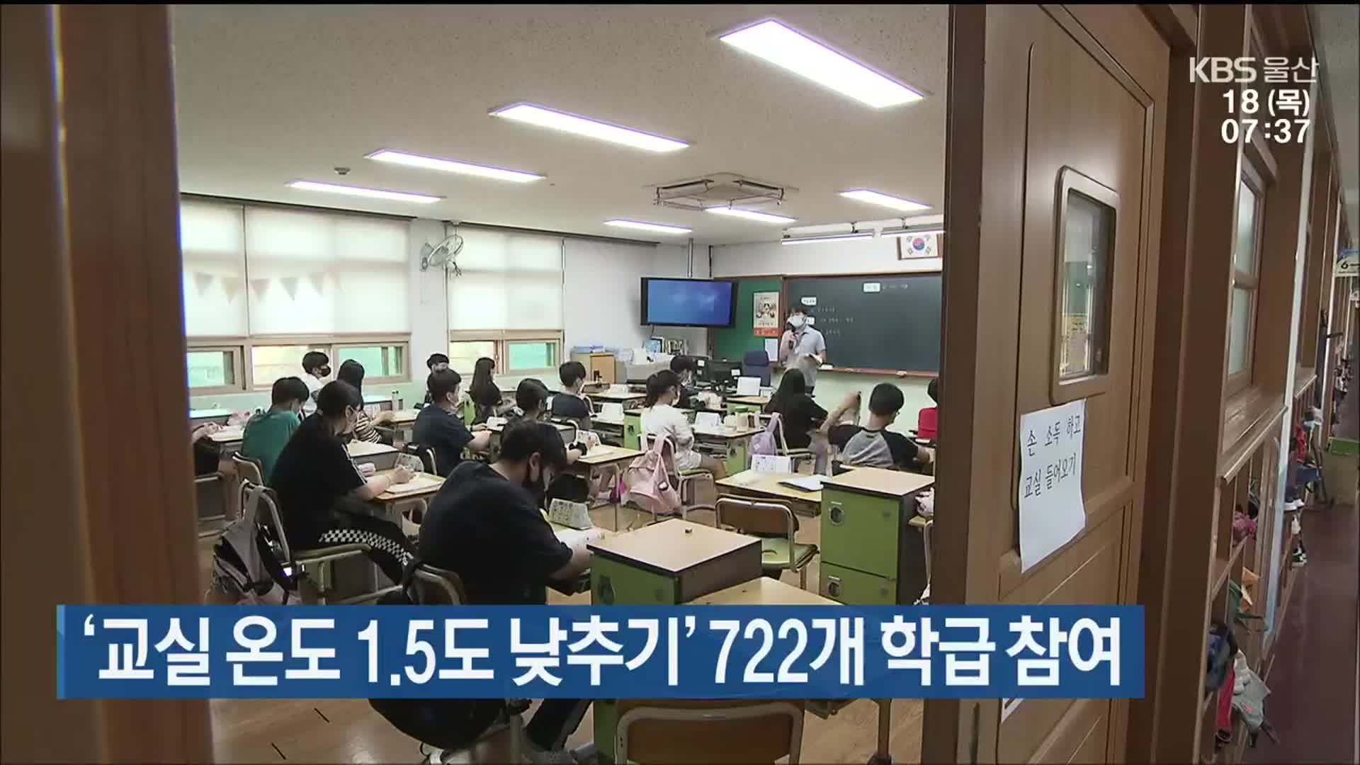 ‘교실 온도 1.5도 낮추기’ 722개 학급 참여