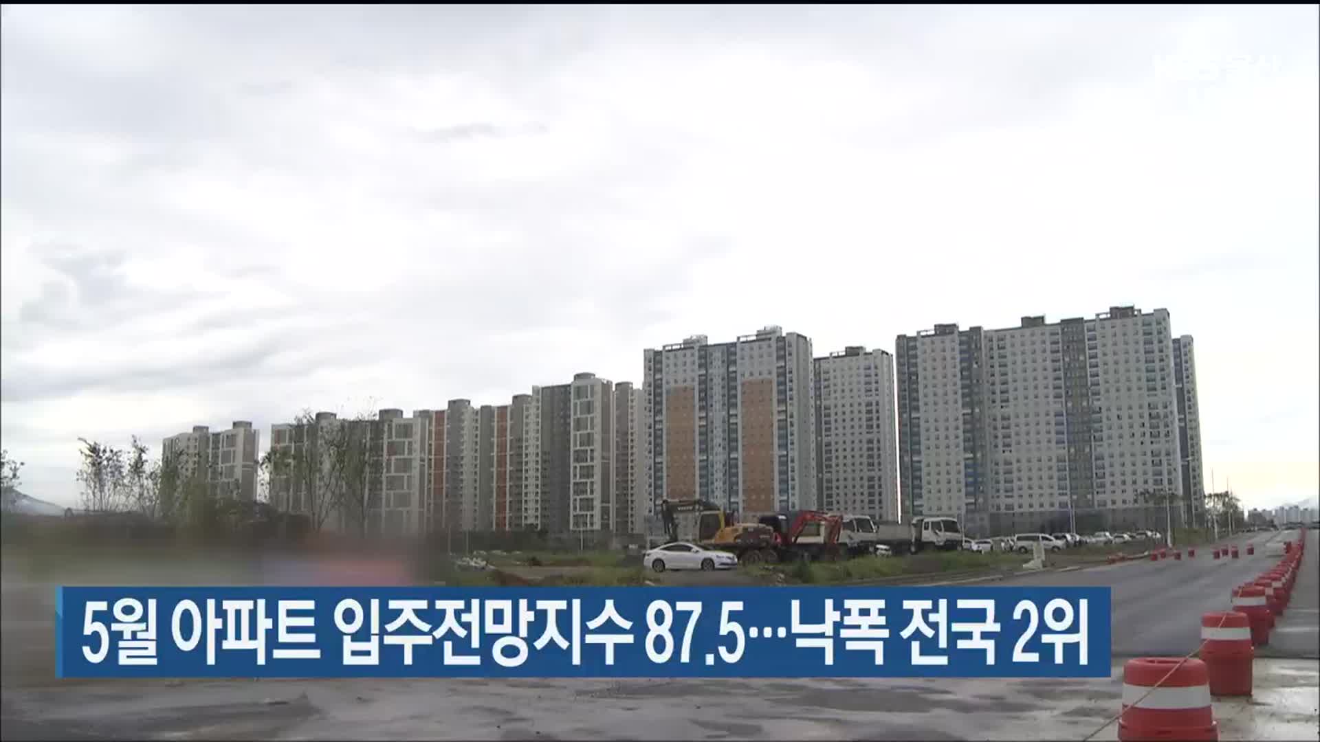 울산, 5월 아파트 입주전망지수 87.5…낙폭 전국 2위