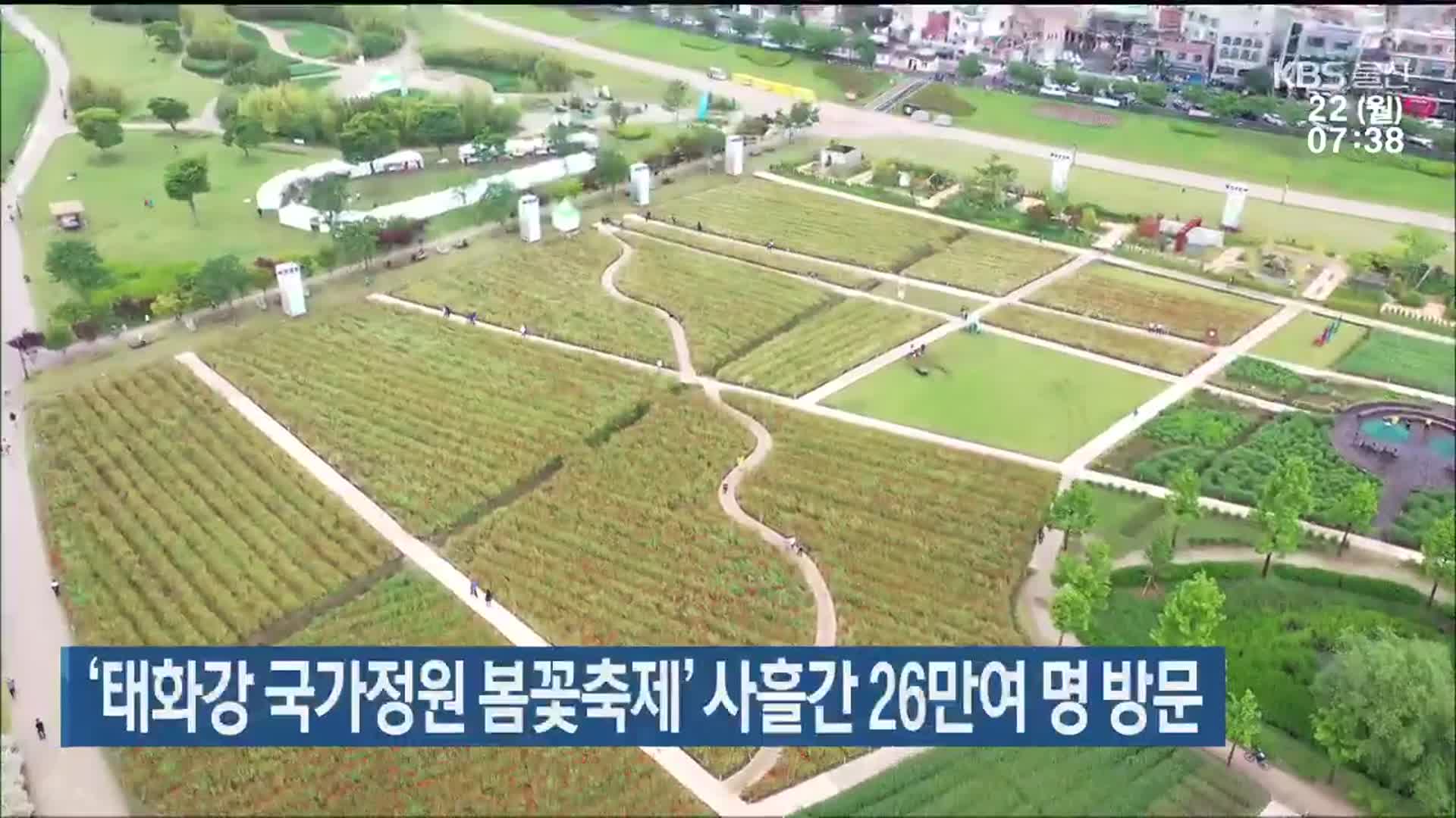 ‘태화강 국가정원 봄꽃축제’ 사흘간 26만여 명 방문