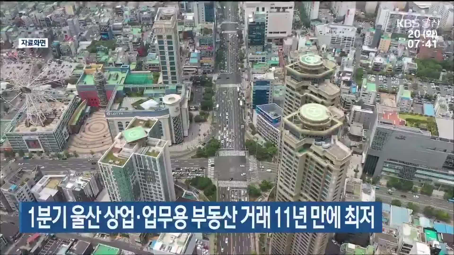 1분기 울산 상업·업무용 부동산 거래 11년 만에 최저