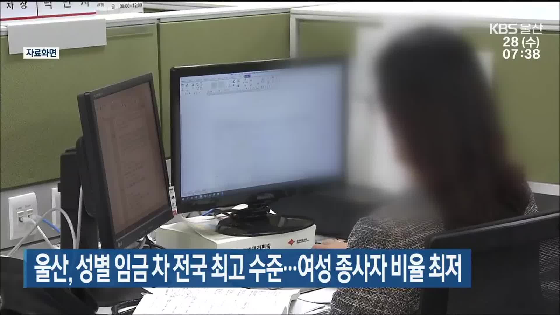 울산, 성별 임금 차 전국 최고 수준…여성 종사자 비율 최저