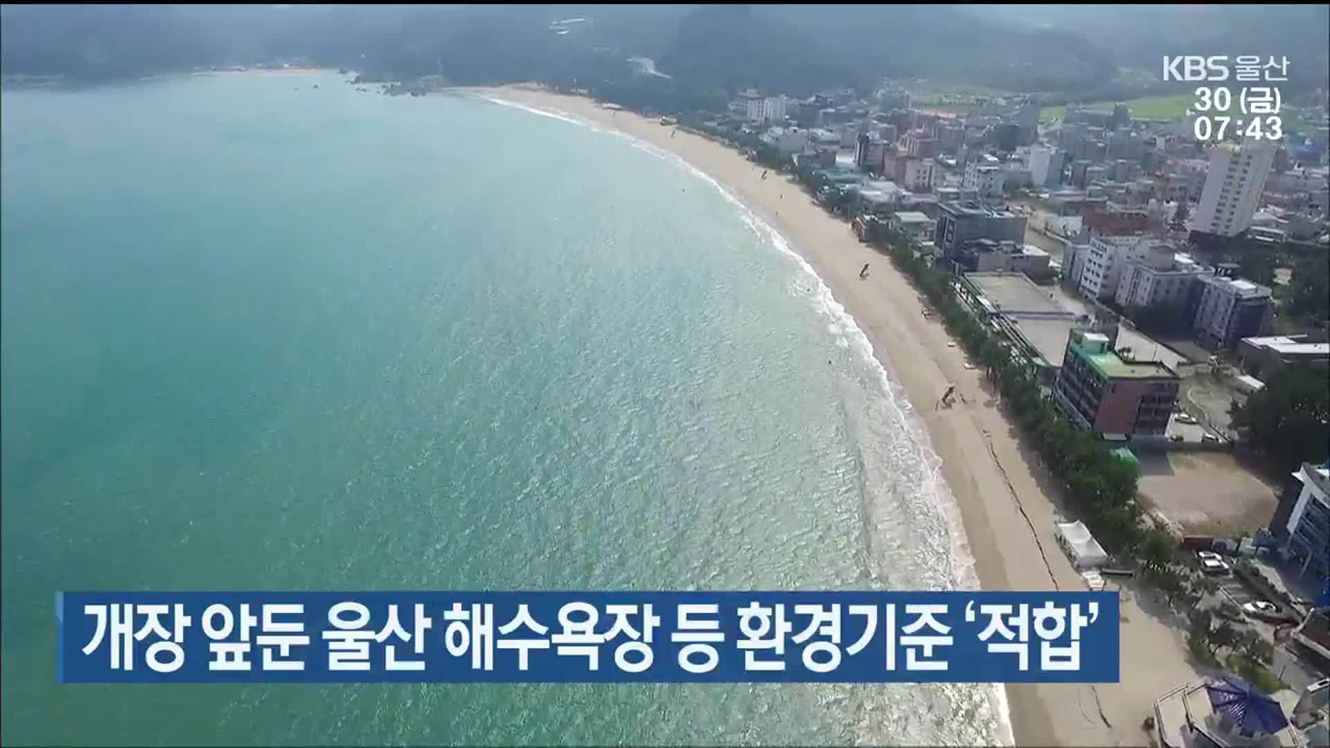 개장 앞둔 울산 해수욕장 등 환경기준 ‘적합’