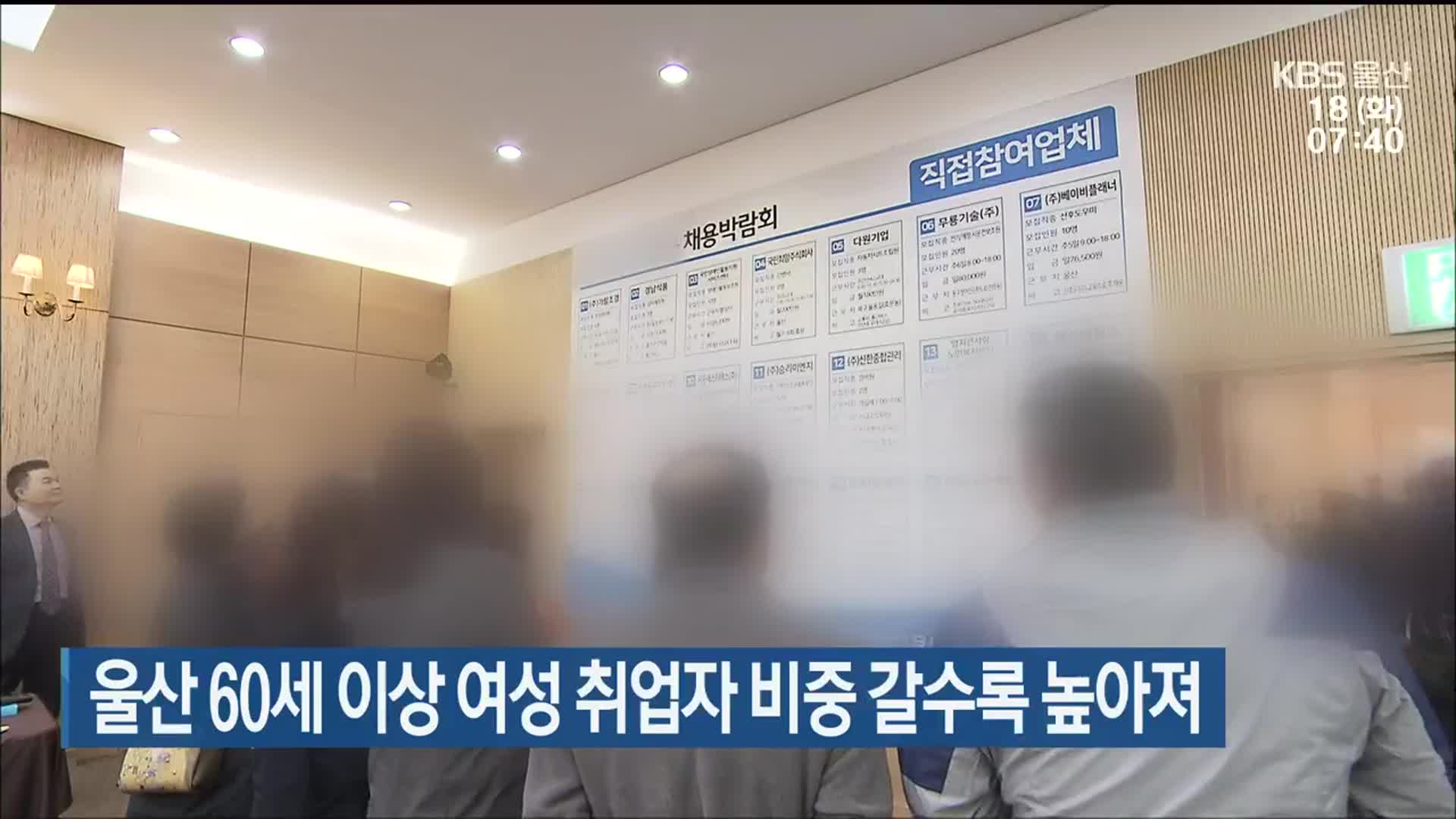 울산 60세 이상 여성 취업자 비중 갈수록 높아져