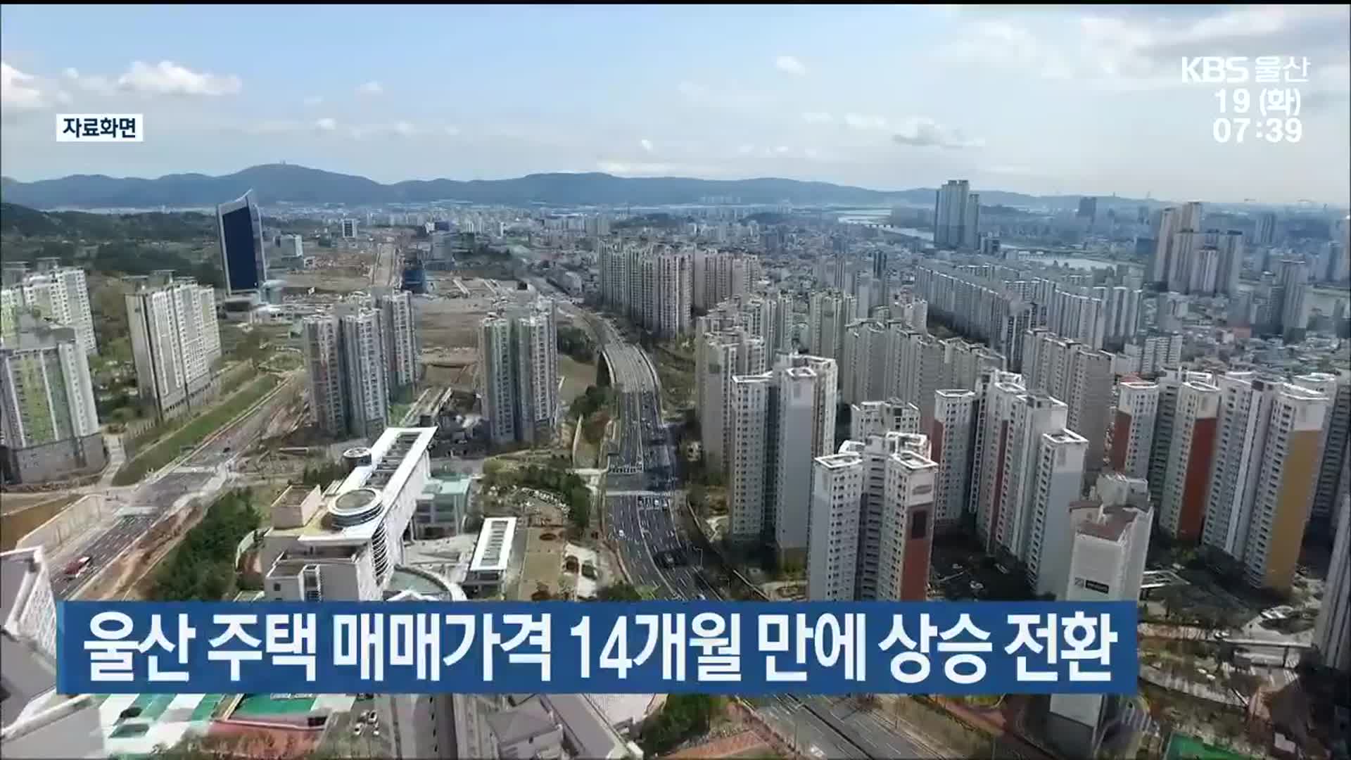 울산 주택 매매가격 14개월 만에 상승 전환