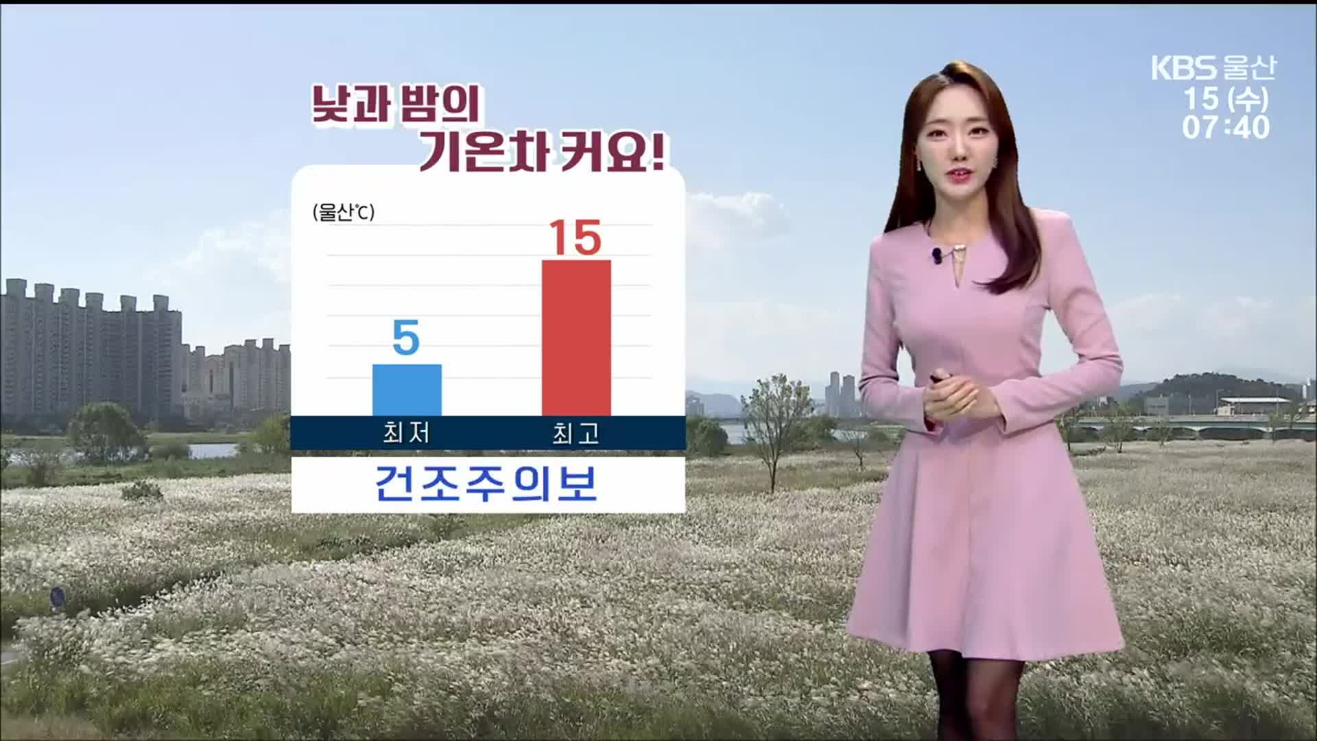 [날씨] 울산 아침 최저 5도…“큰 일교차에 주의하세요!”