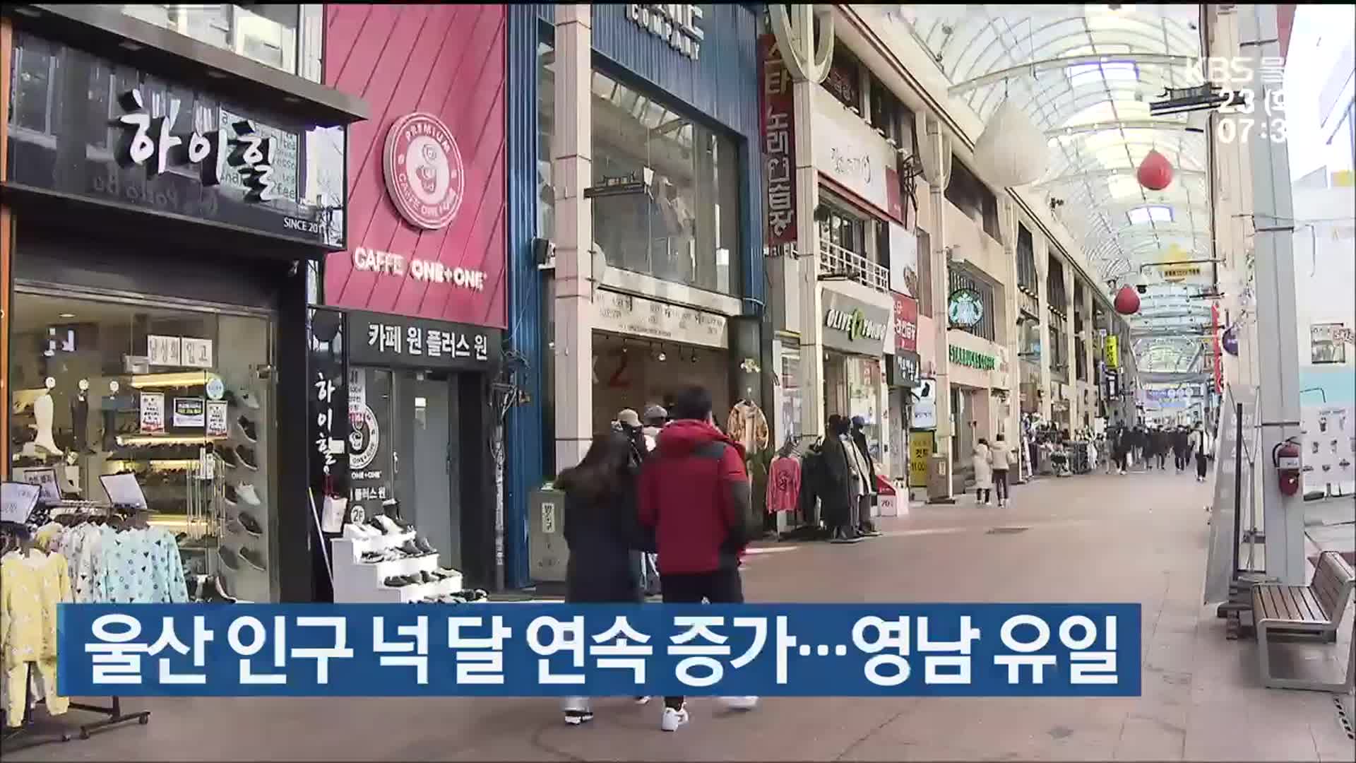 울산 인구 넉 달 연속 증가…영남 유일