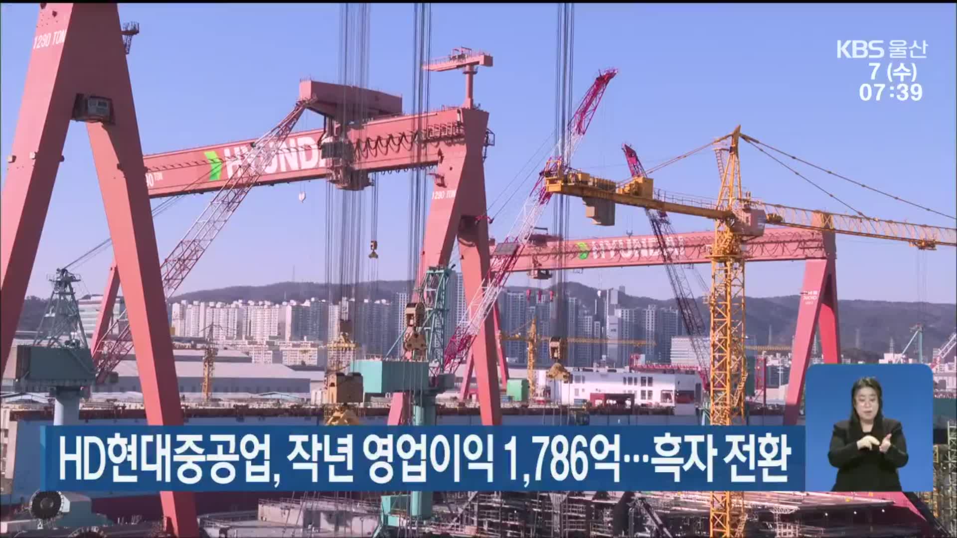 HD현대중공업, 작년 영업이익 1,786억…흑자 전환
