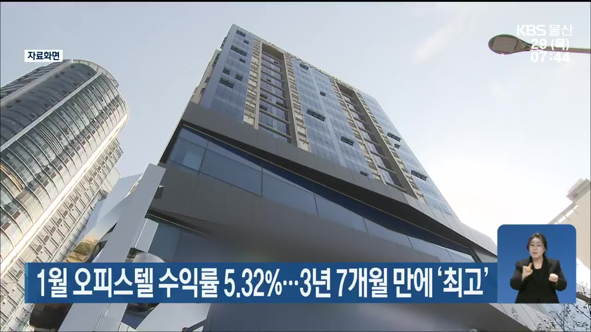 1월 오피스텔 수익률 5.32％…3년 7개월 만에 ‘최고’