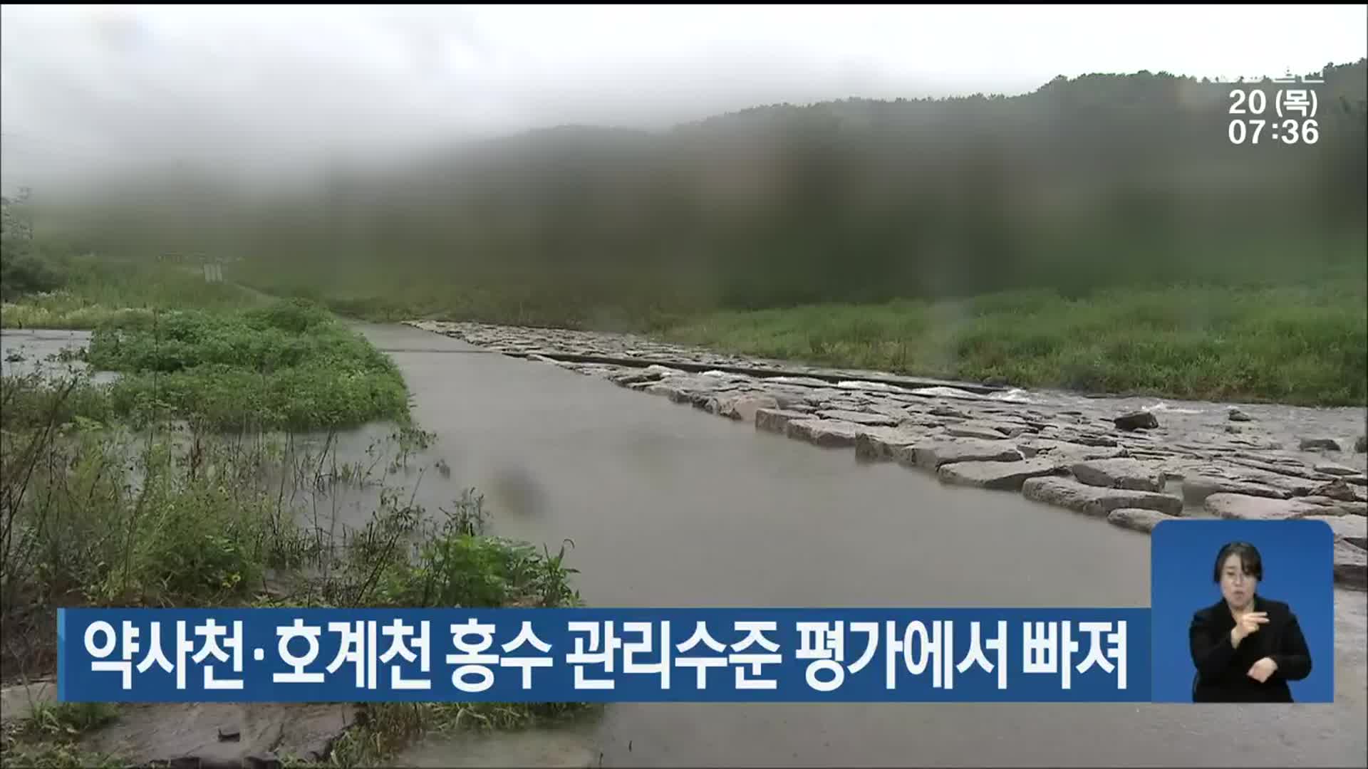 약사천·호계천 홍수 관리수준 평가에서 빠져