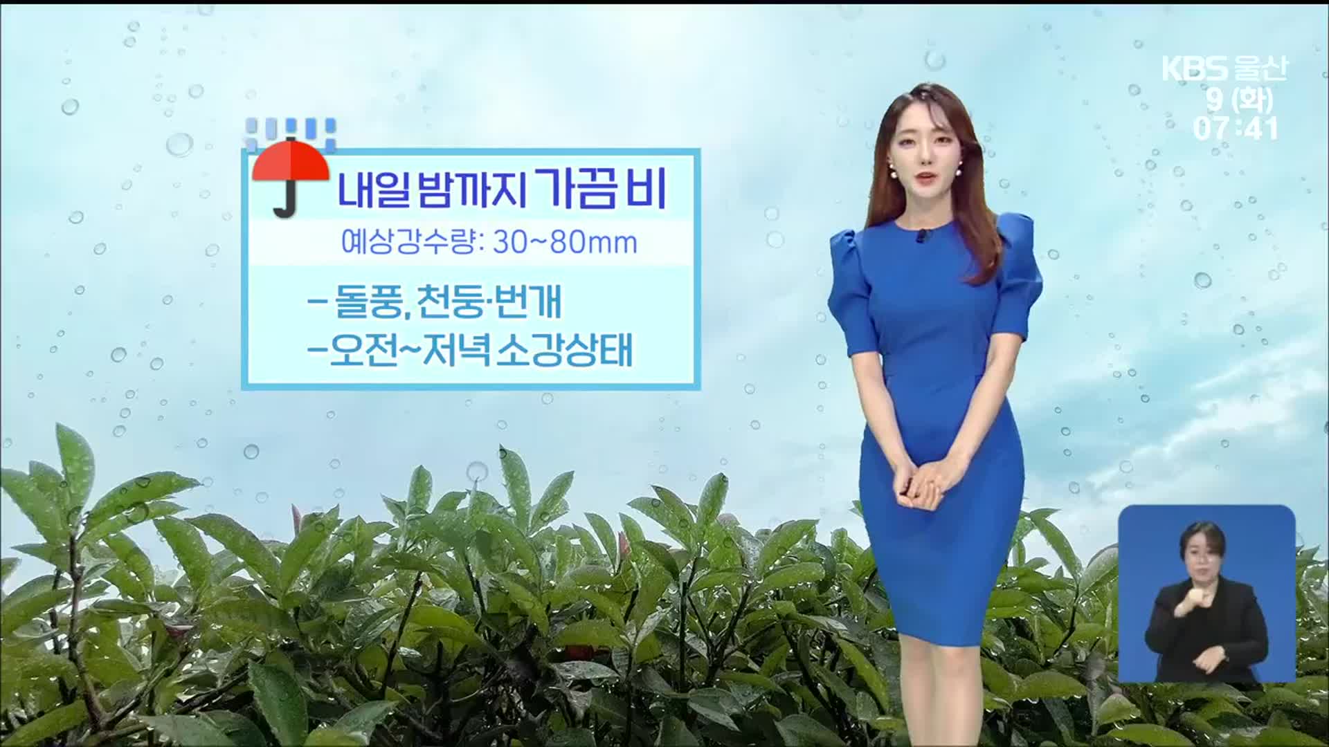 [날씨] 울산 내일 밤까지 가끔 비…천둥·번개 유의