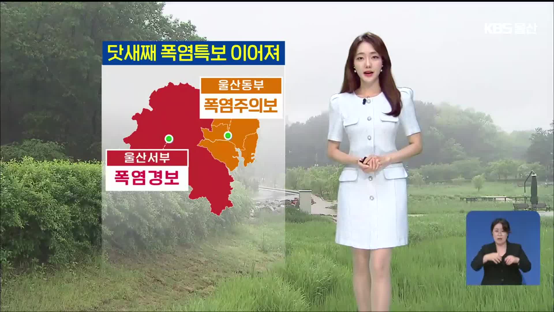 [날씨] 울산 닷새째 폭염특보 이어져…오전까지 가끔 비