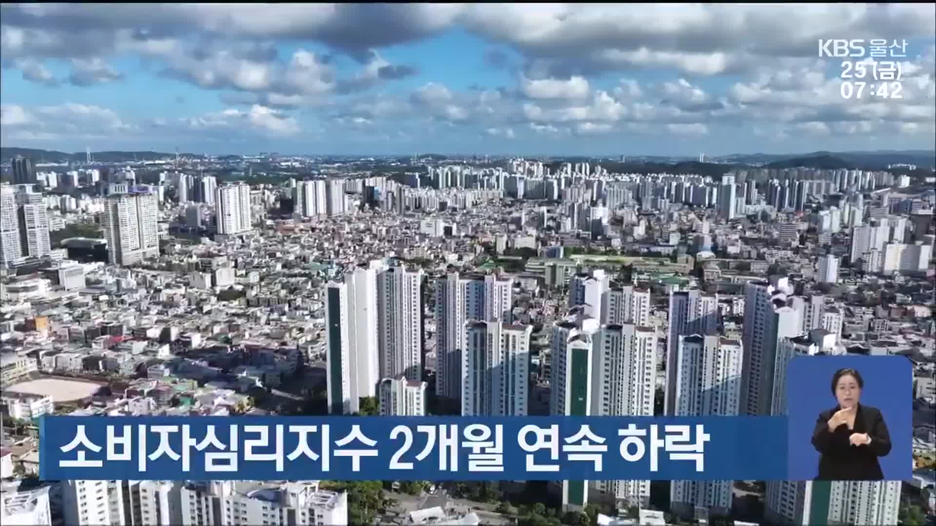 소비자심리지수 2개월 연속 하락