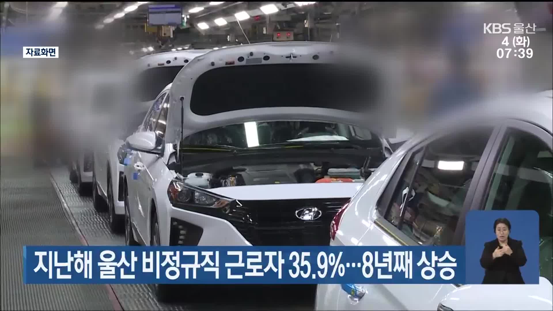 지난해 울산 비정규직 근로자 35.9%…8년째 상승