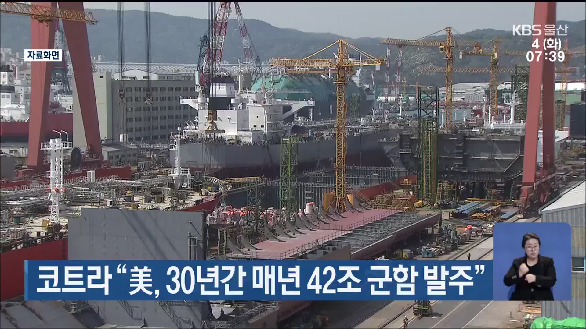 코트라 “美, 30년간 매년 42조 군함 발주”