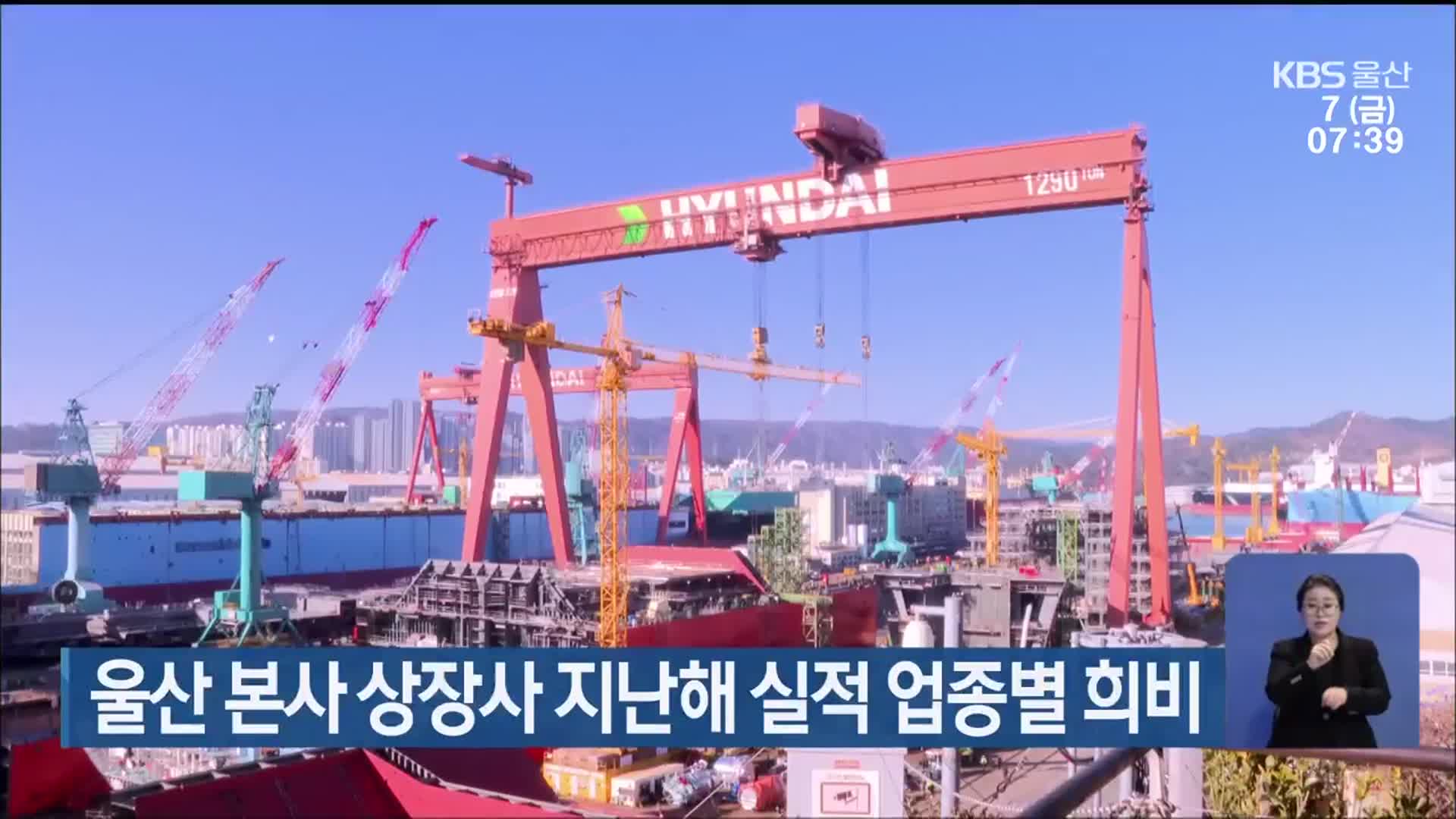 울산 본사 상장사 지난해 실적 업종별 희비