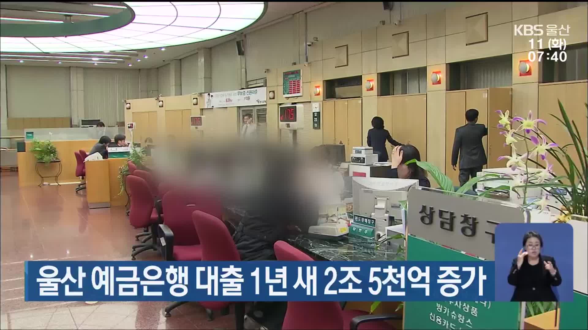 울산 예금은행 대출 1년 새 2조 5천억 증가