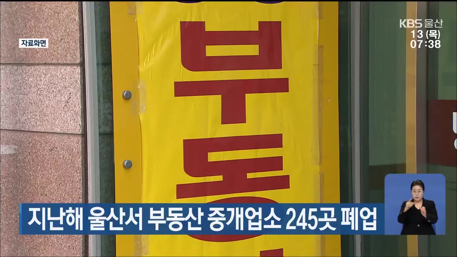 지난해 울산서 부동산 중개업소 245곳 폐업