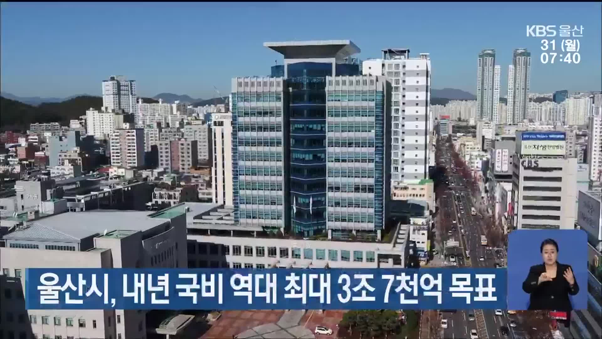 울산시, 내년 국비 역대 최대 3조 7천억 목표