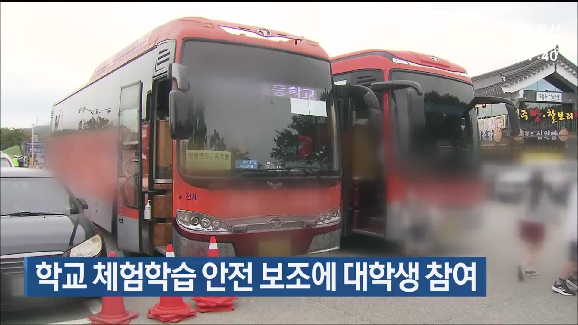울산지역 학교 체험학습 안전 보조에 대학생 참여