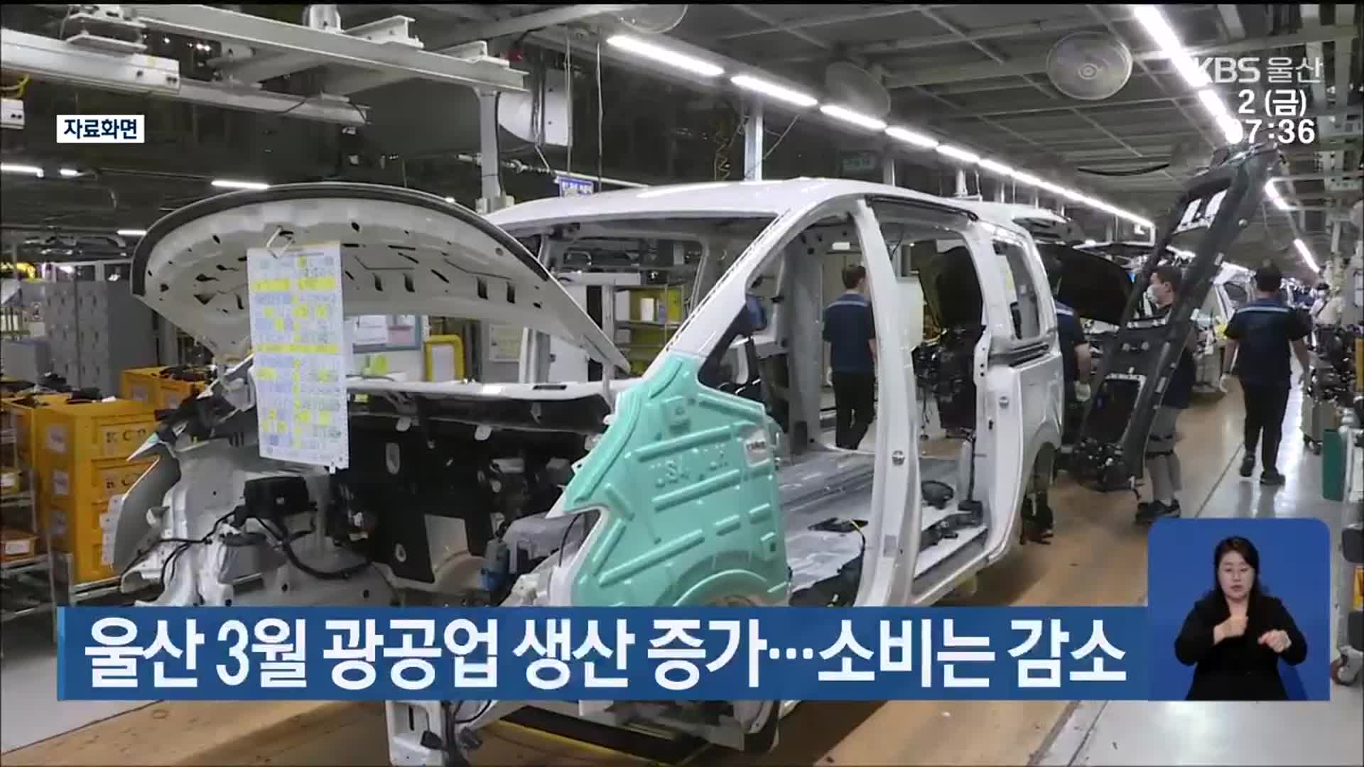 울산 3월 광공업 생산 증가…소비는 감소