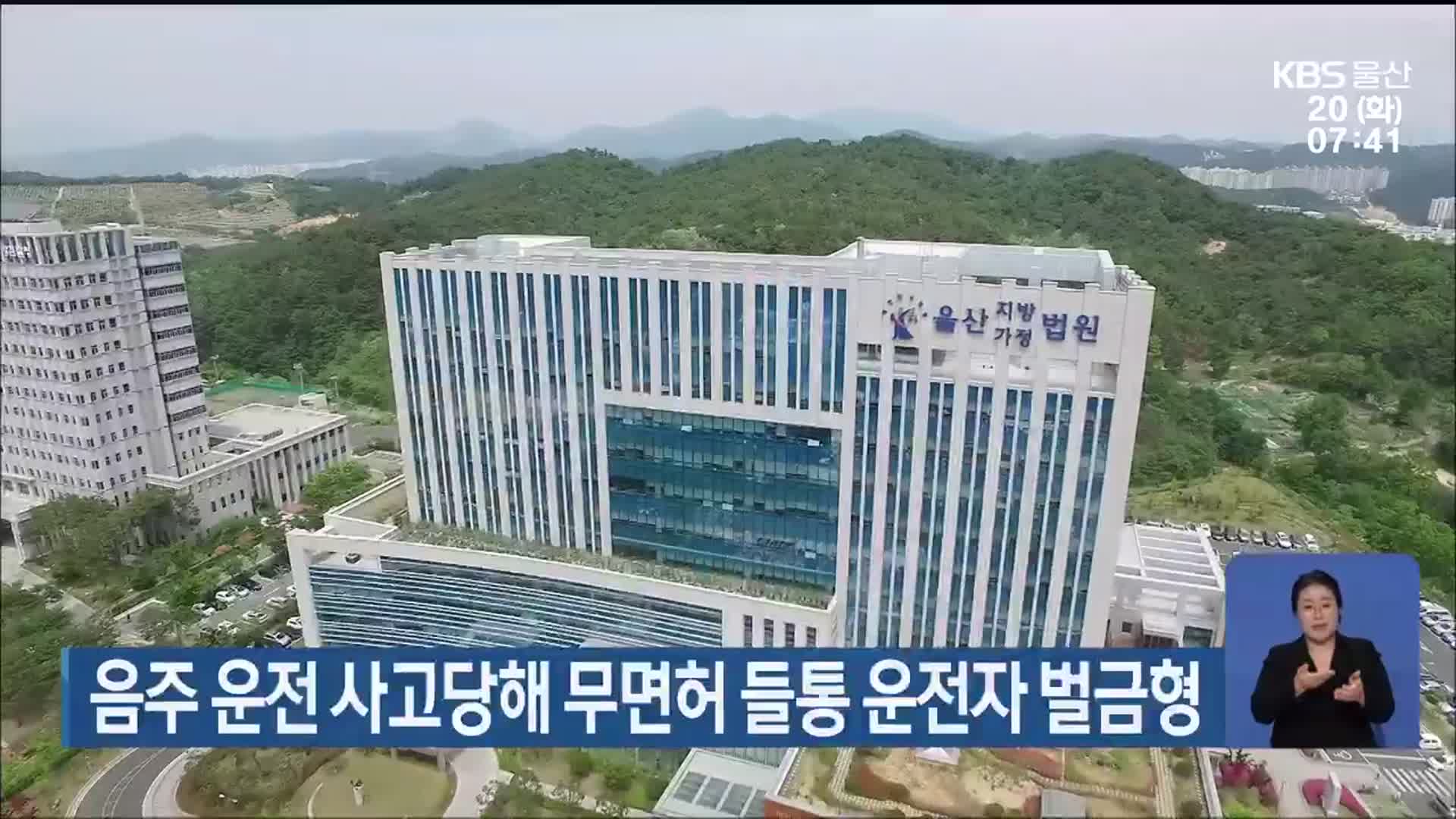 음주 운전 사고당해 무면허 들통 운전자 벌금형