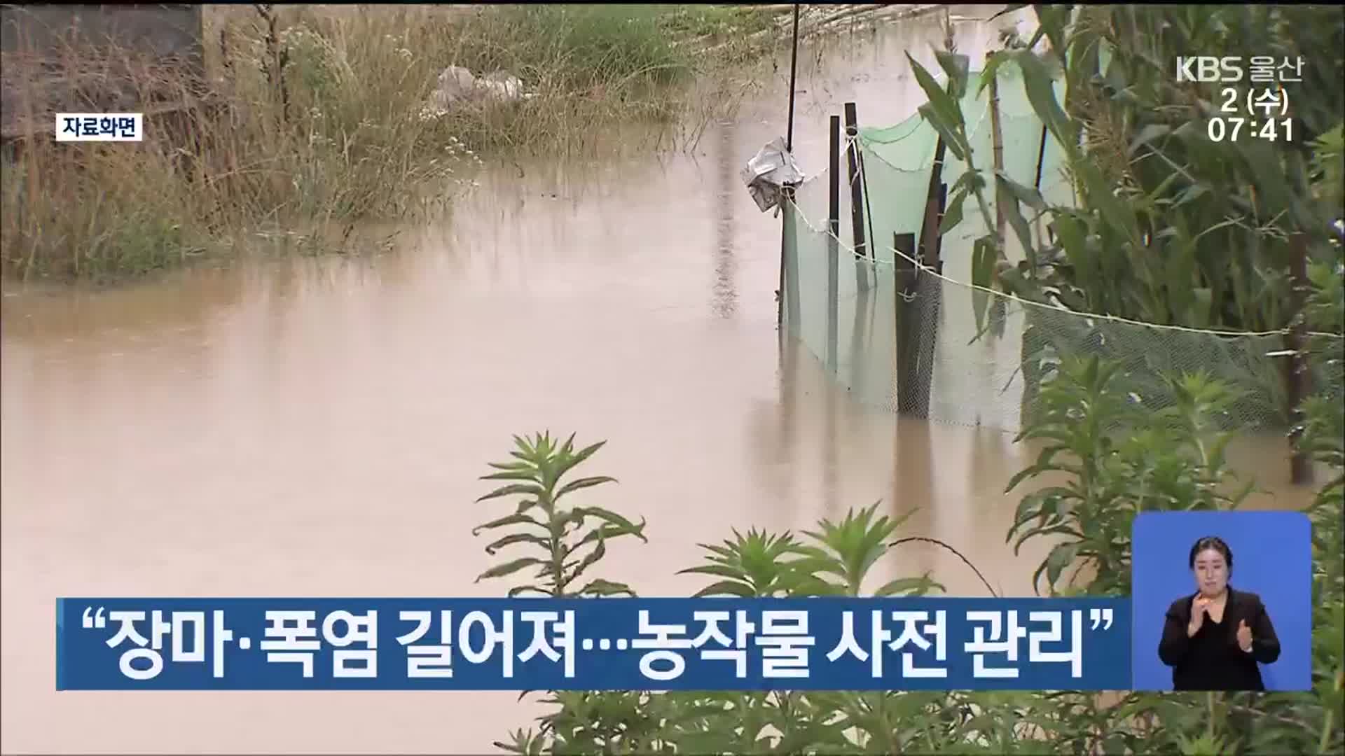 “장마·폭염 길어져…농작물 사전 관리”