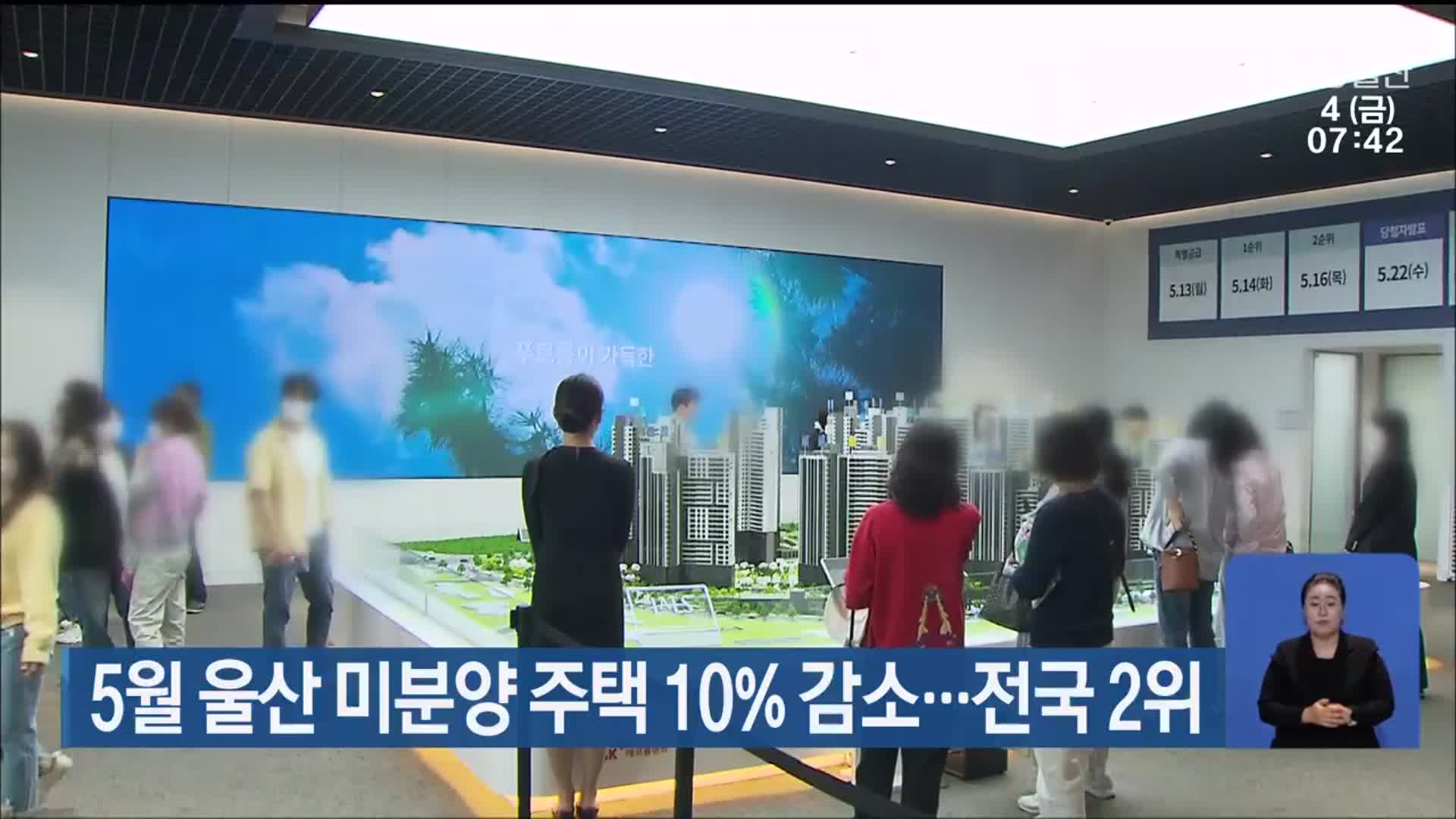 5월 울산 미분양 주택 10% 감소…전국 2위