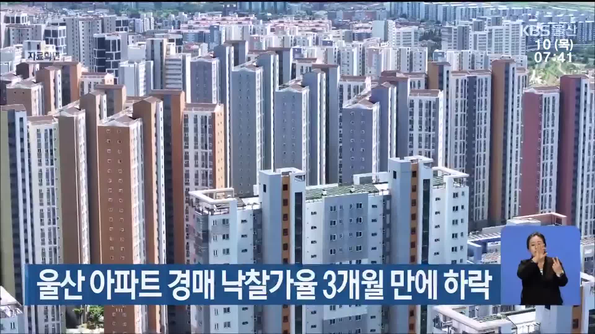 울산 아파트 경매 낙찰가율 3개월 만에 하락