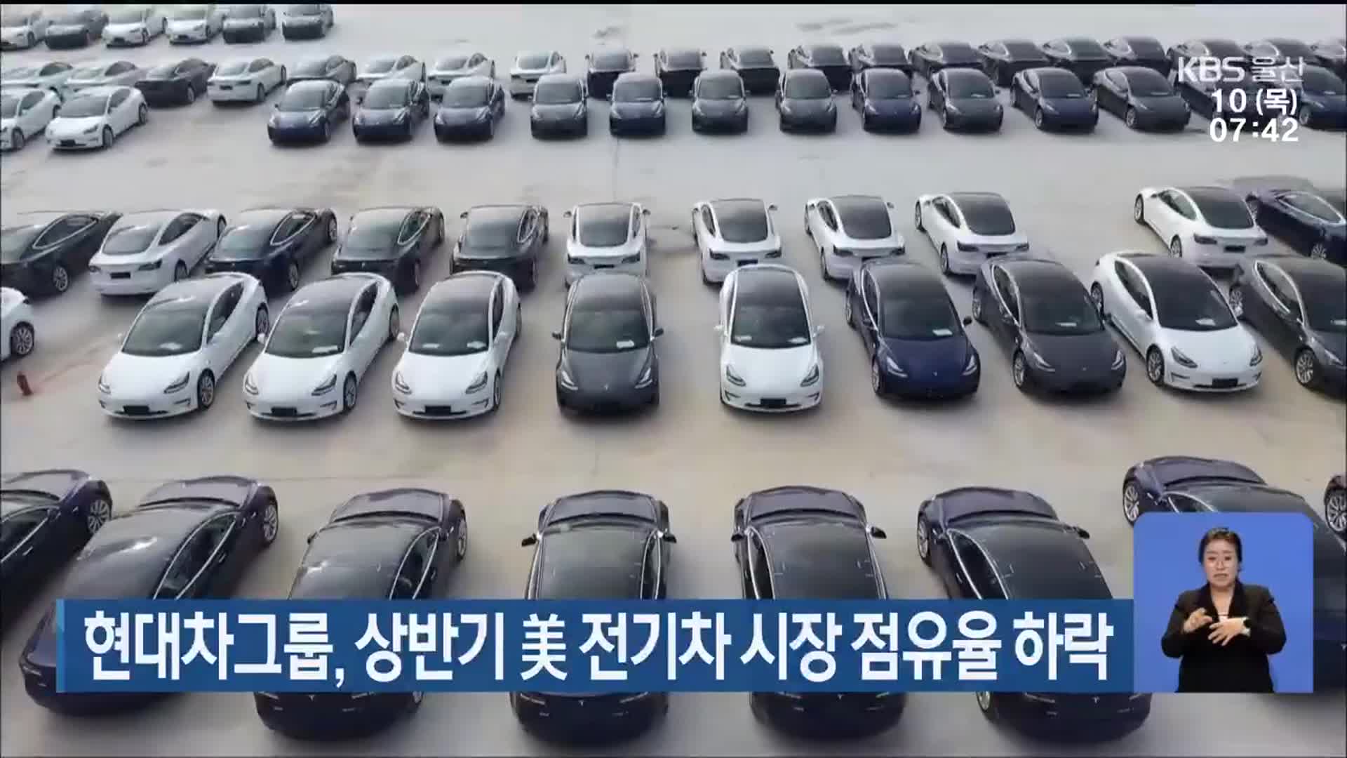 현대차그룹, 상반기 美 전기차 시장 점유율 하락
