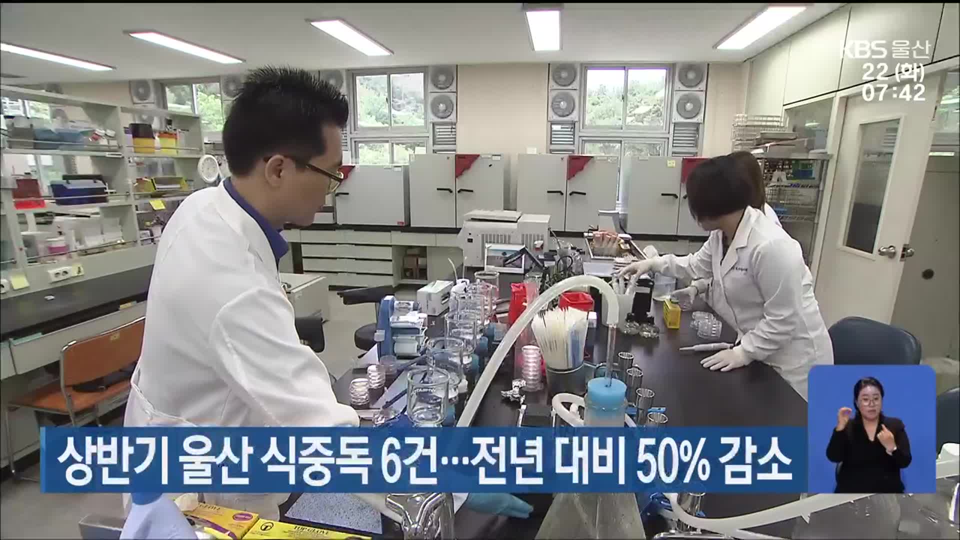 상반기 울산 식중독 6건…전년 대비 50% 감소