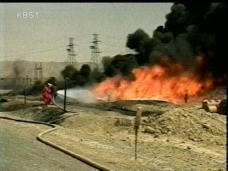 이라크 송유관 폭발, 석유수출 전면 중단 