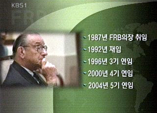 '경제 대통령' 그린스펀 다섯번째 연임 